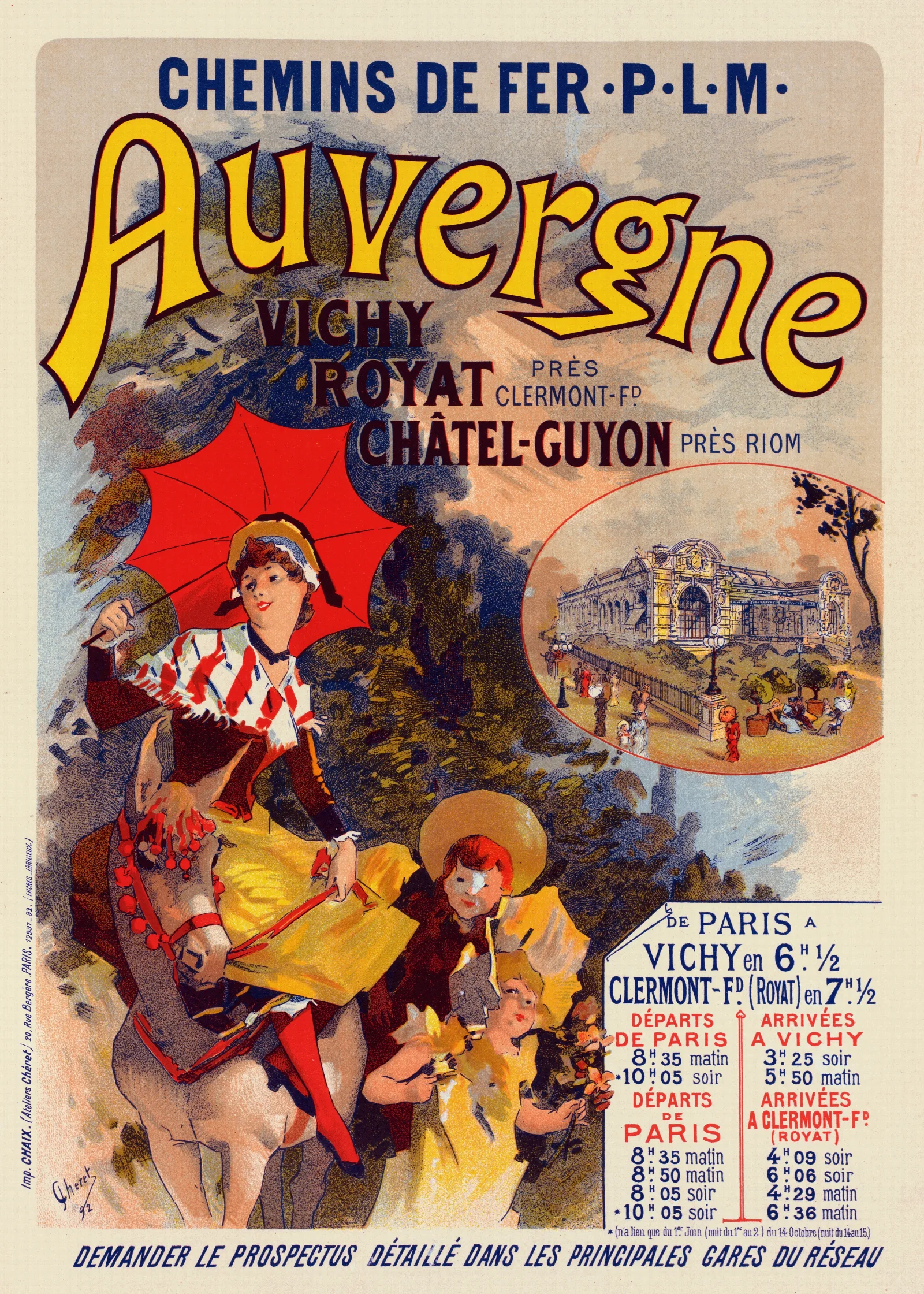 Lauvergne Wall Art by Jules Chéret - Canvas Print