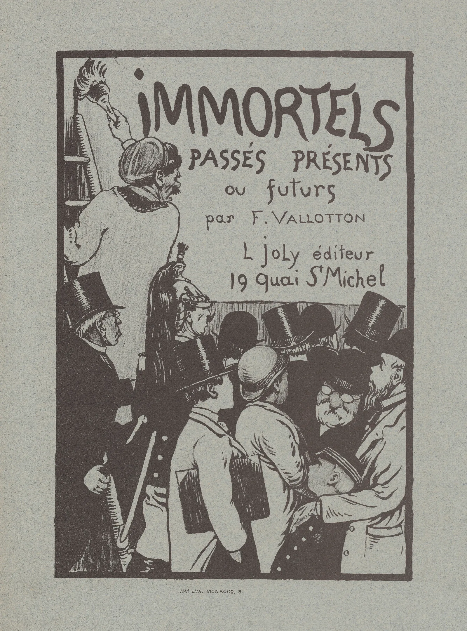 Immortels Passes Presents Ou Futurs Page De Titre Wall Art by Félix Vallotton - Canvas Print