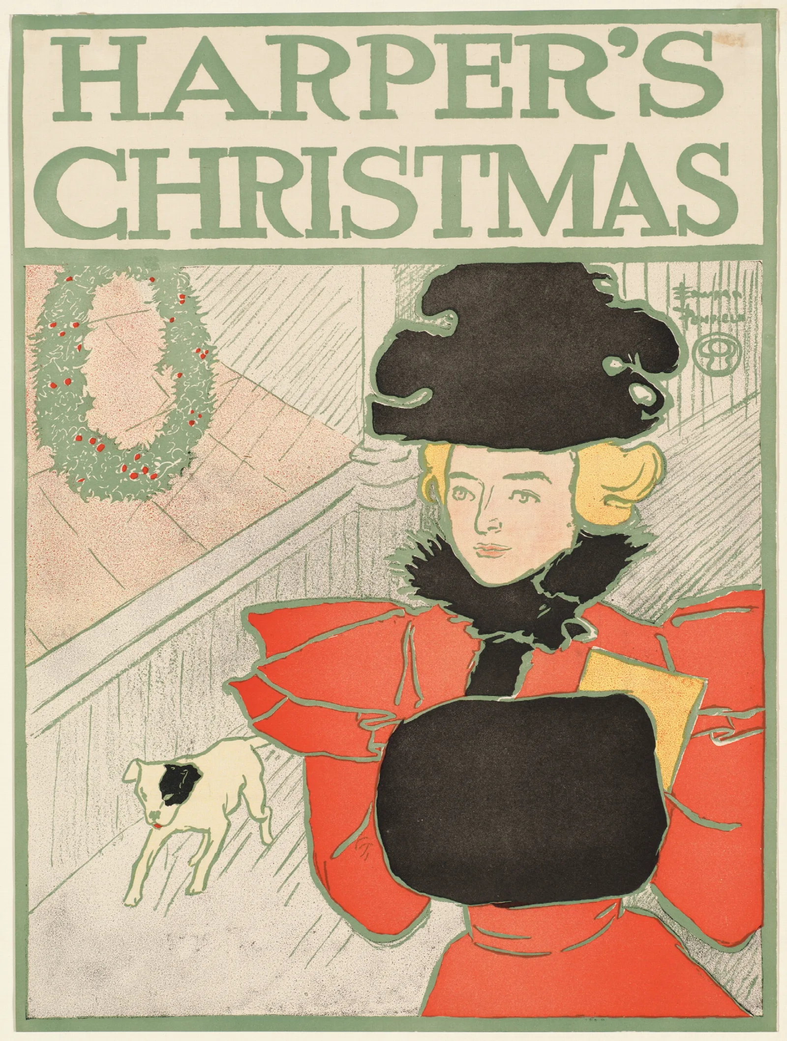 Harpers Christmas Wall Art by Edward Penfield - Canvas Print