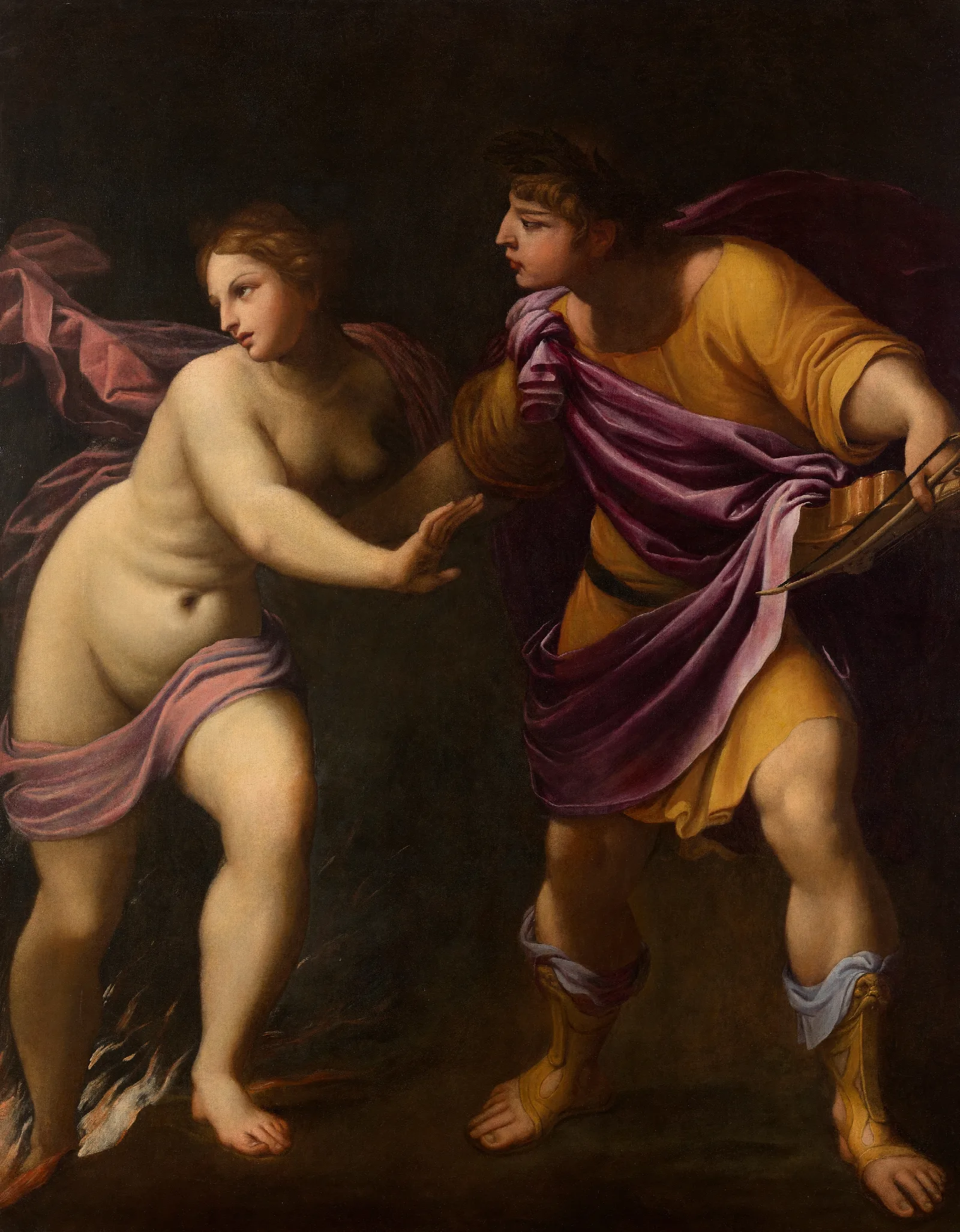 Orpheus And Eurydice 2 Wall Art by Guido Reni - Canvas Print