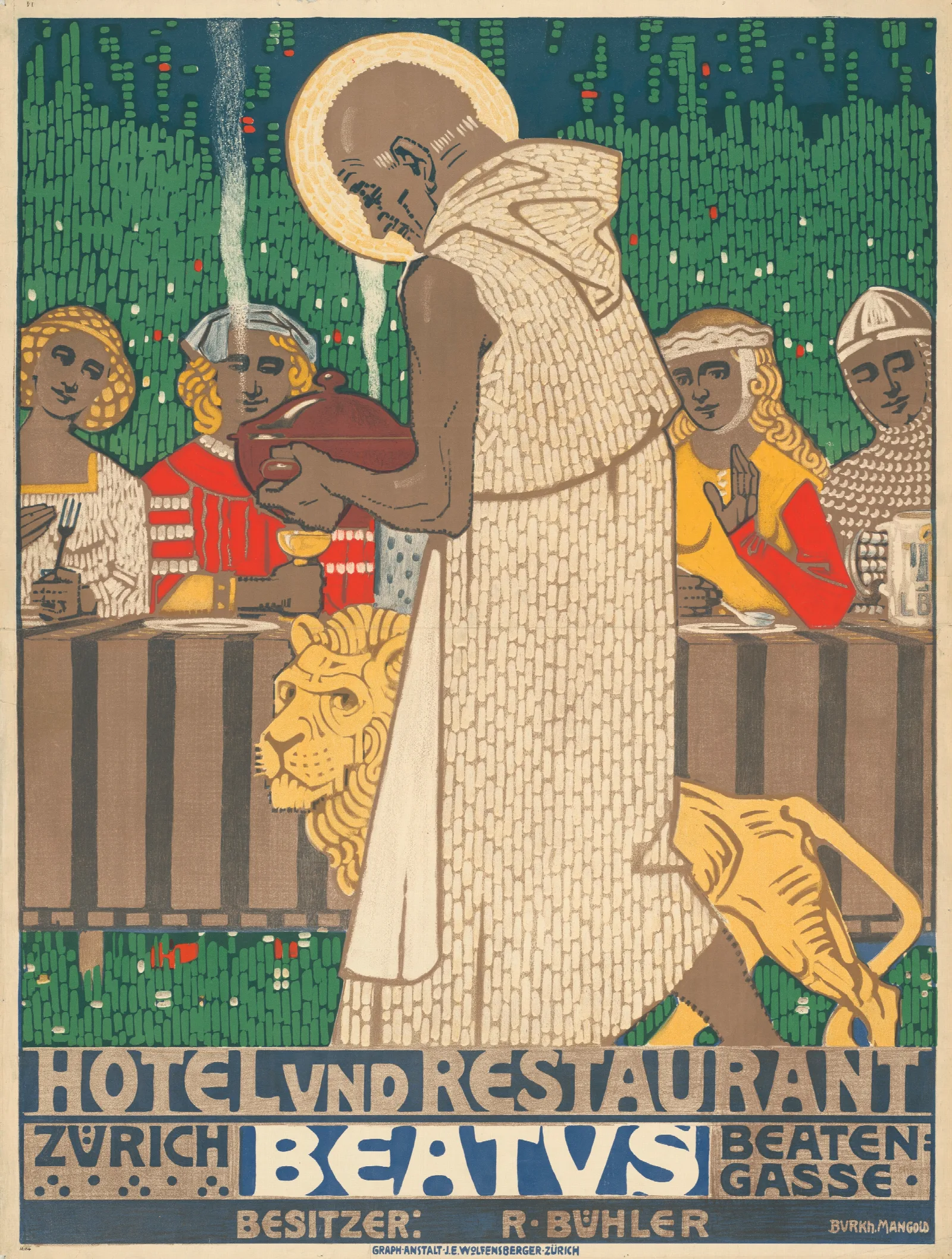 Beatus Hotel Und Restaurant Zurich Beatengasse Wall Art by Burkhard Mangold - Canvas Print