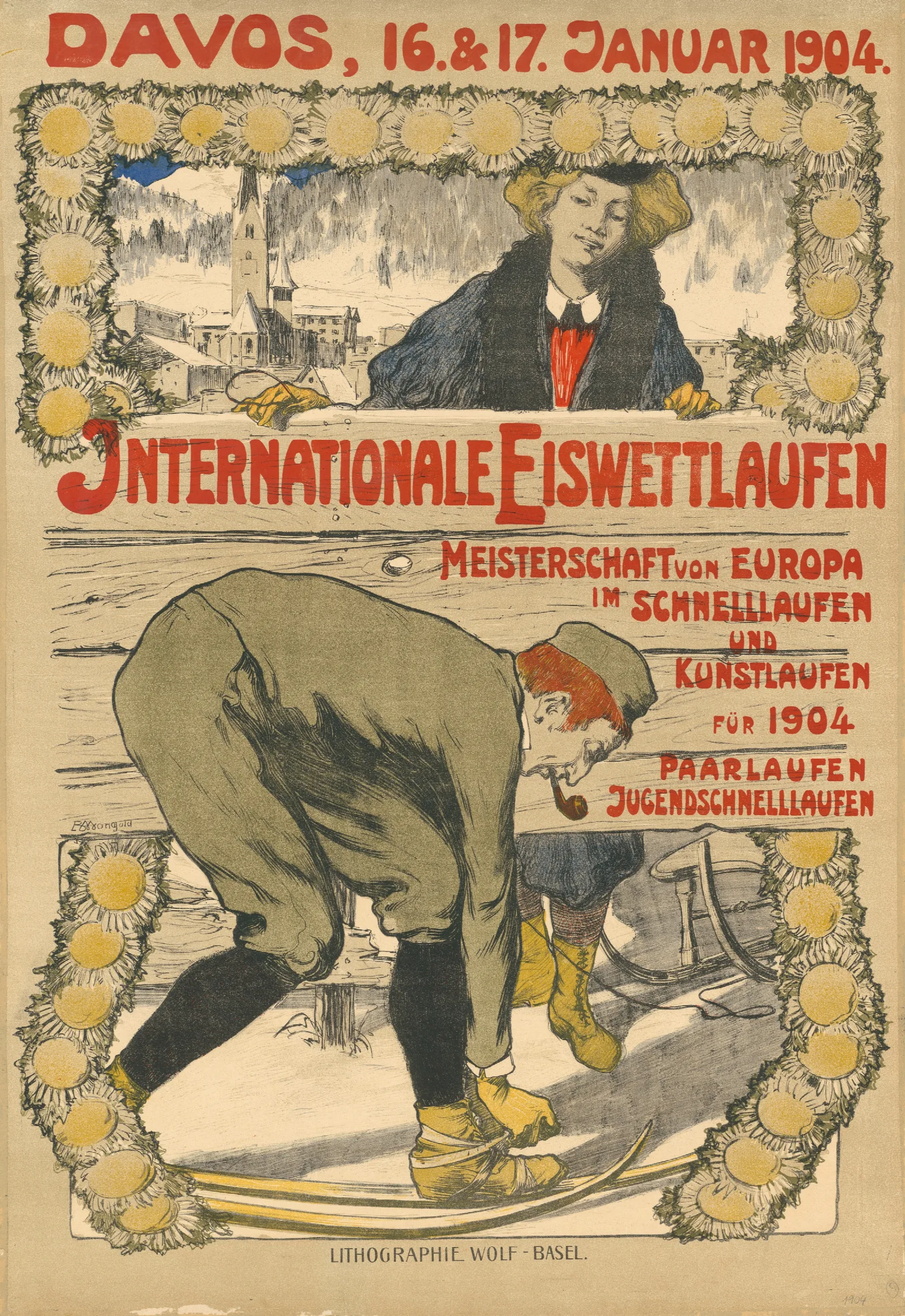 Internationale Eiswettlaufen Meisterschaft Von Europa Wall Art by Burkhard Mangold - Canvas Print