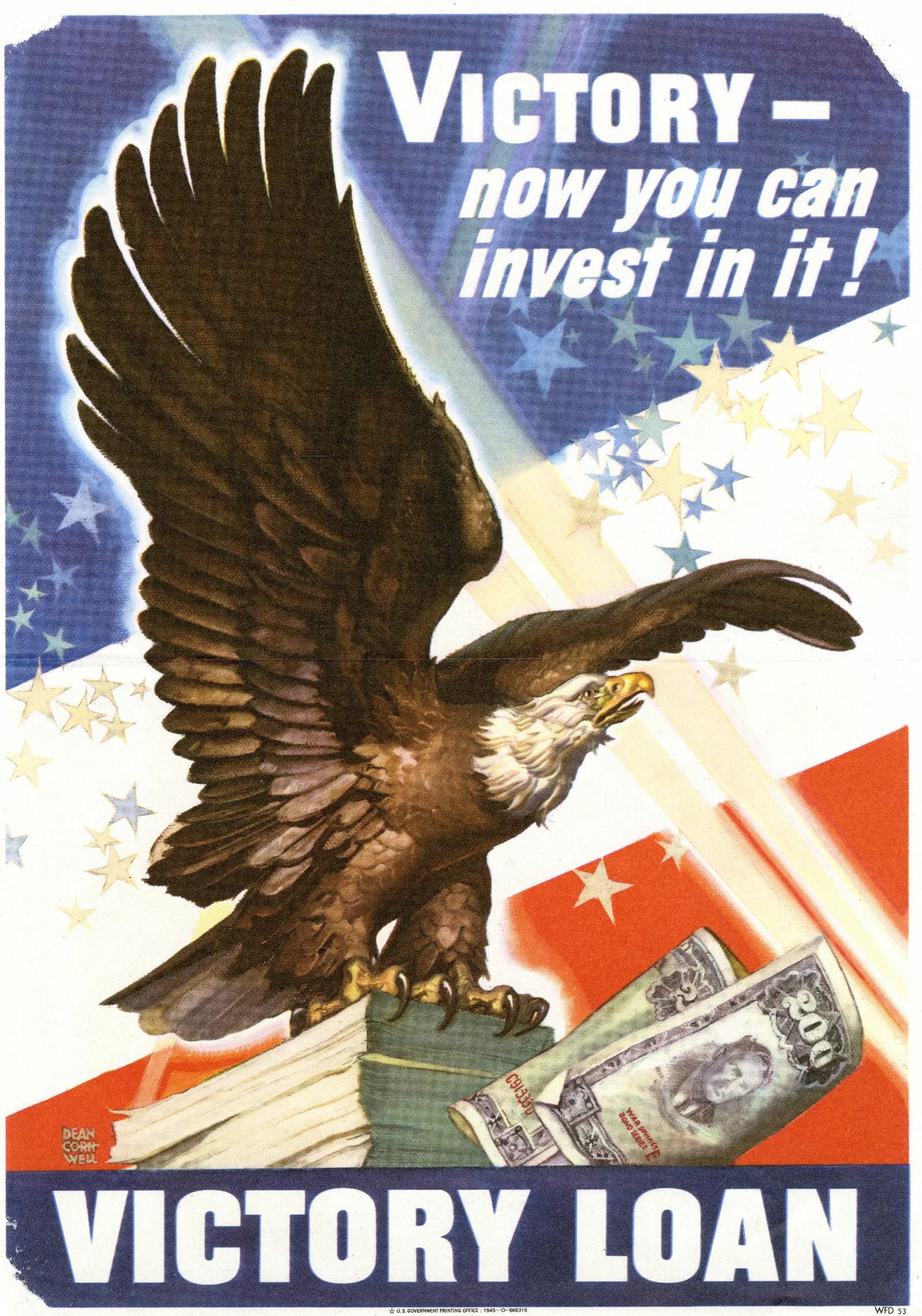 Victory Now You Can Invest In It Victory Loan Wall Art by Dean Cornwell - Canvas Print