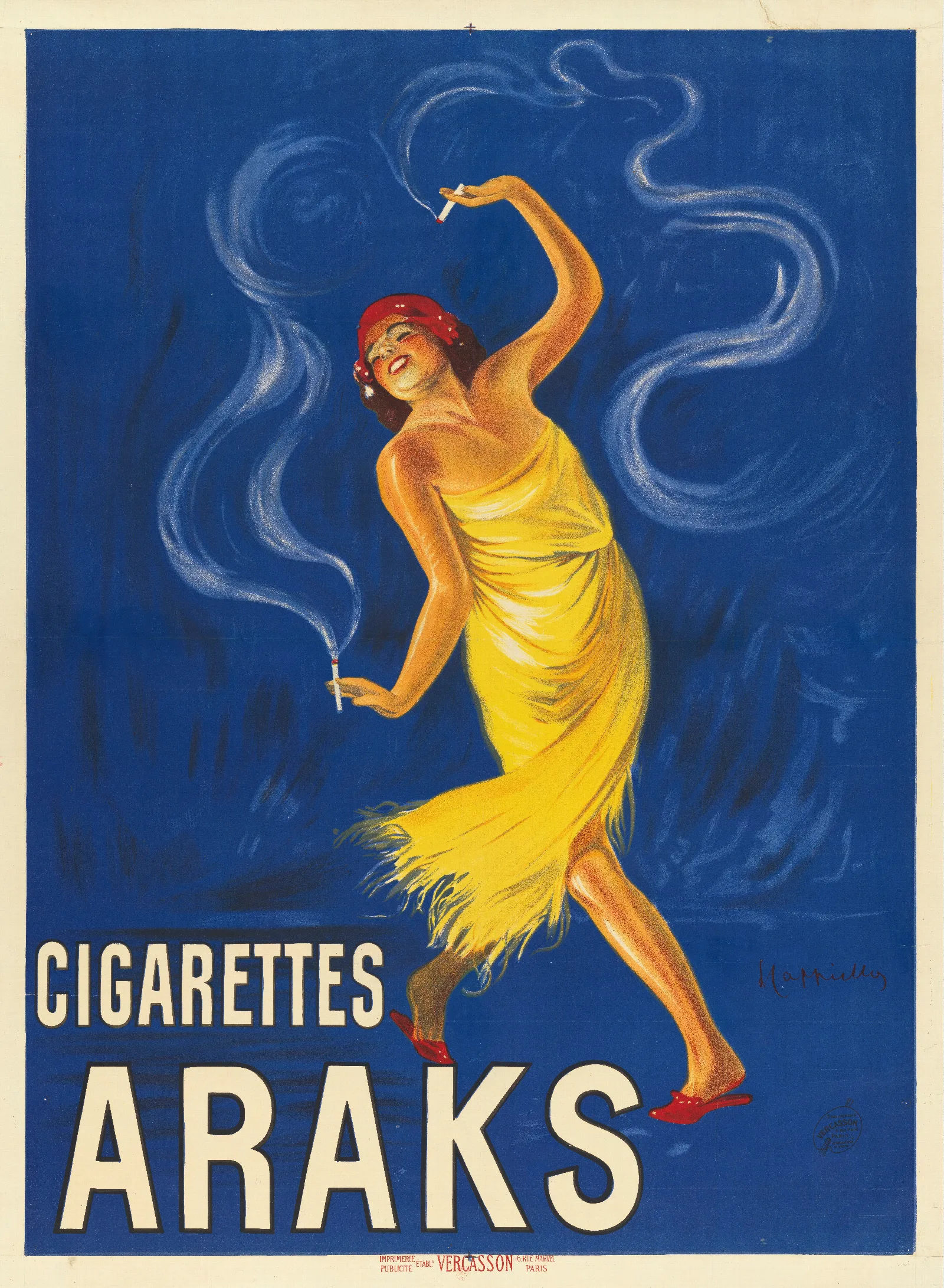 Cigarettes Araks Wall Art by Leonetto Cappiello - Canvas Print