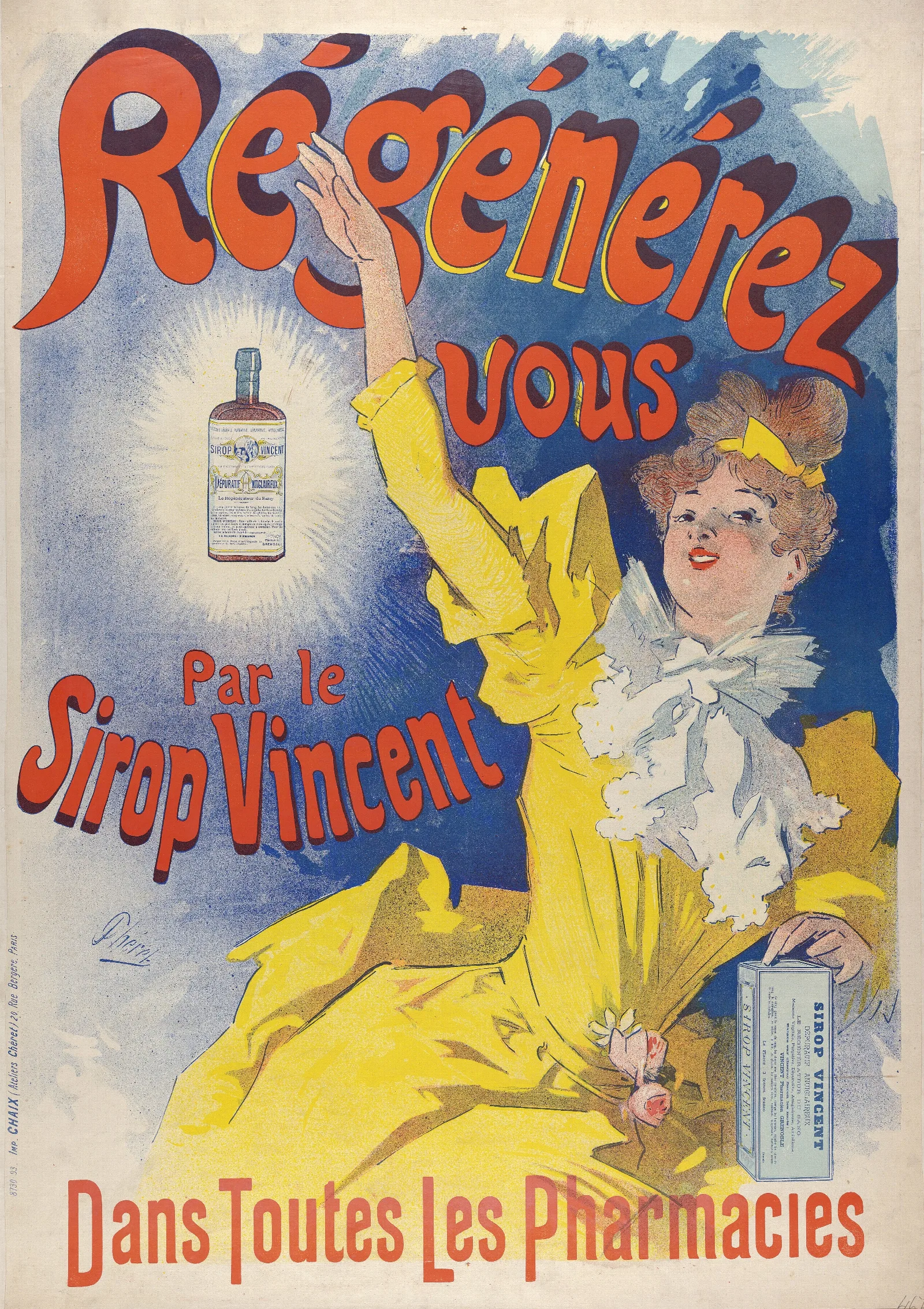 Sirop Vincent Wall Art by Jules Chéret - Canvas Print