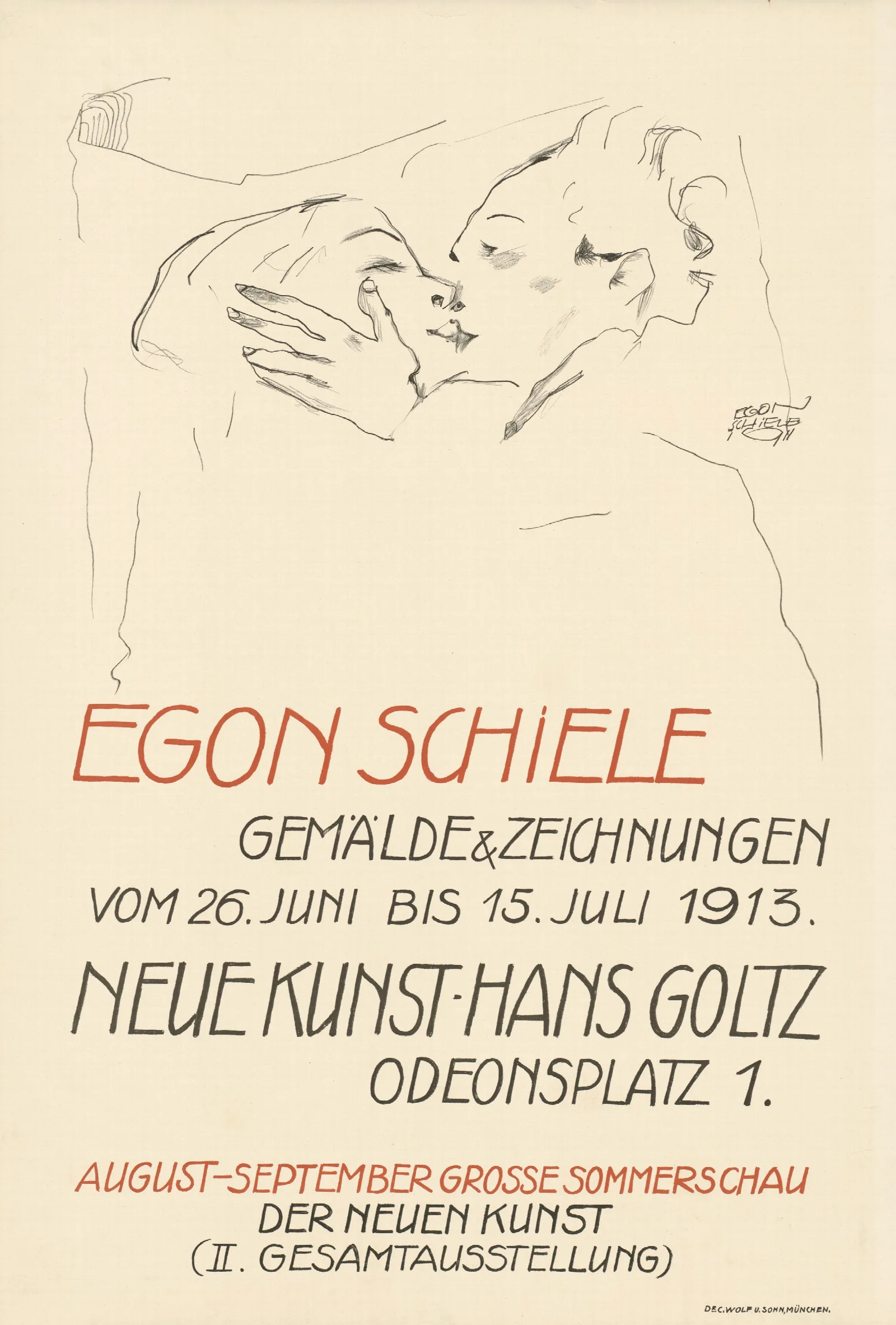 Egon Schiele Gemalde Und Zeichnungen Neue Kunst Hans Goltz Wall Art by Egon Schiele - Canvas Print