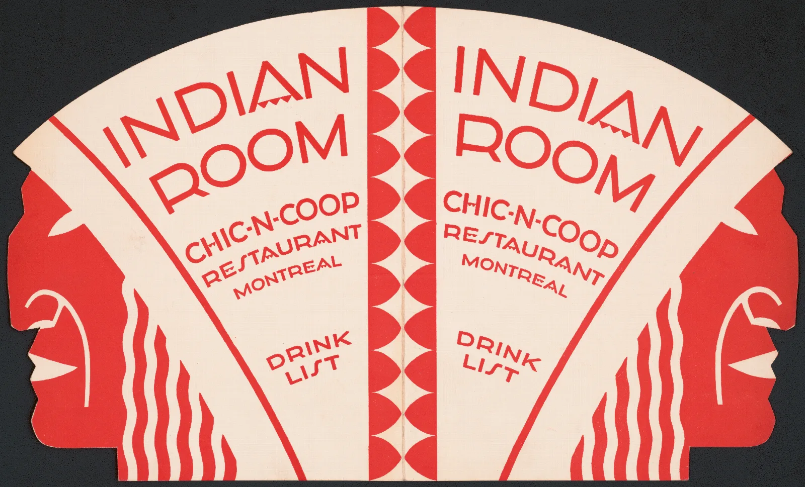 Designs For Indian Room Chic N Coop Restaurant Montreal Canada Wall Art by Winold Reiss - Canvas Print