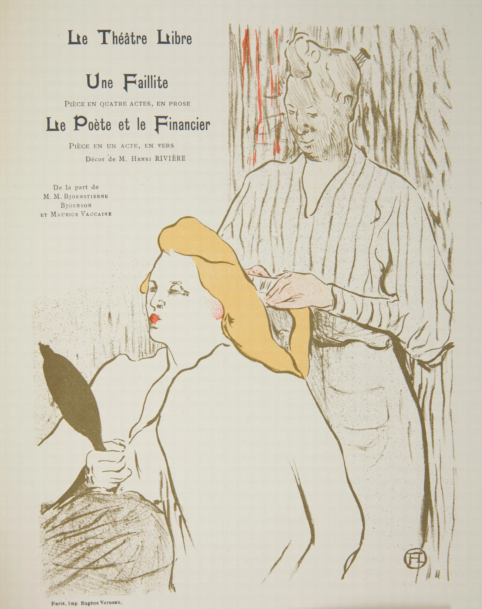 Une Faillite Wall Art by Henri de Toulouse-Lautrec - Canvas Print