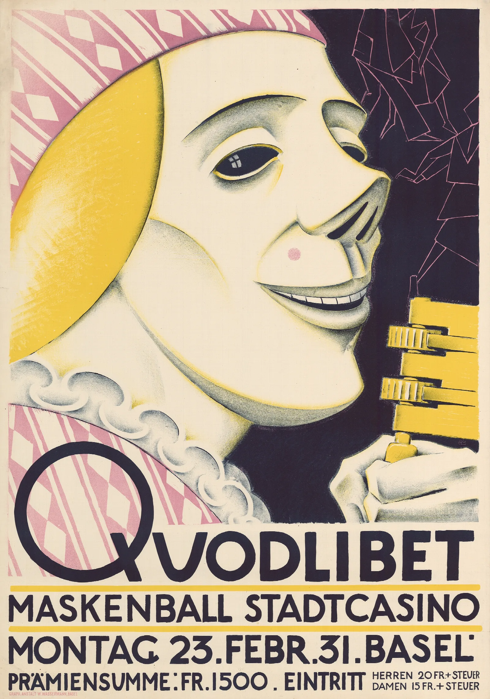 Quodlibet Maskenball Stadtcasino Wall Art by Burkhard Mangold - Canvas Print
