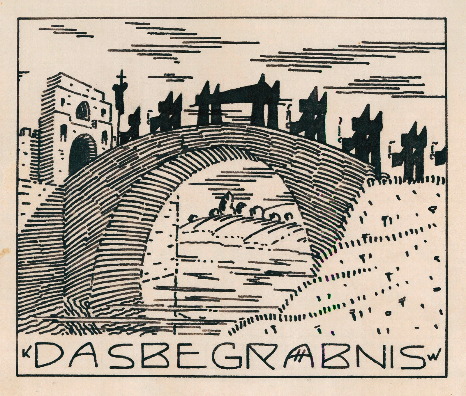Das Begrabnis Wall Art by Karl Wiener - Canvas Print