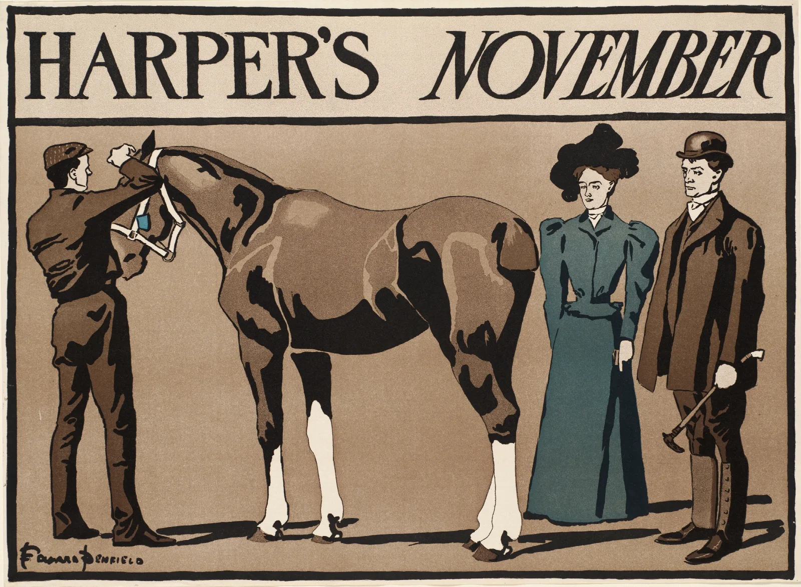 Harpers November 7 Wall Art by Edward Penfield - Canvas Print