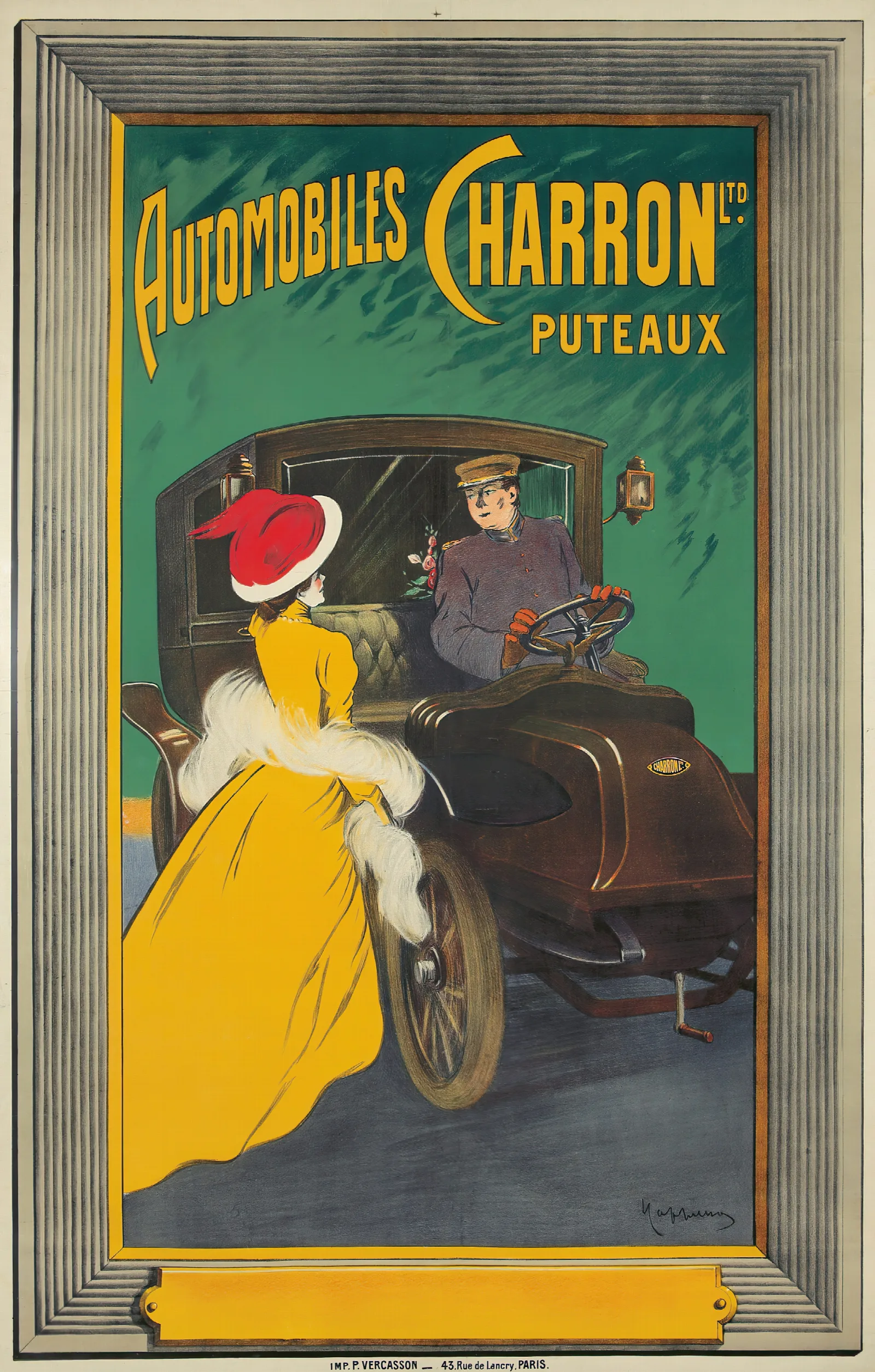 Automobiles Charron Ltd Wall Art by Leonetto Cappiello - Canvas Print