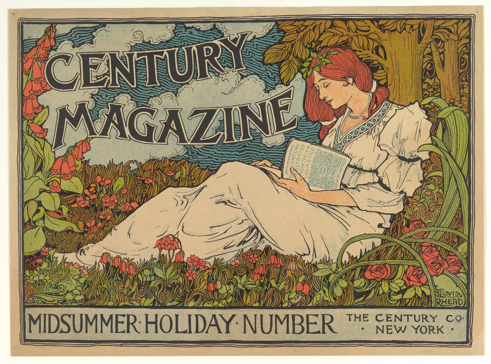 Century Magazine Midsummer Holiday Number Wall Art by Louis Rhead - Canvas Print