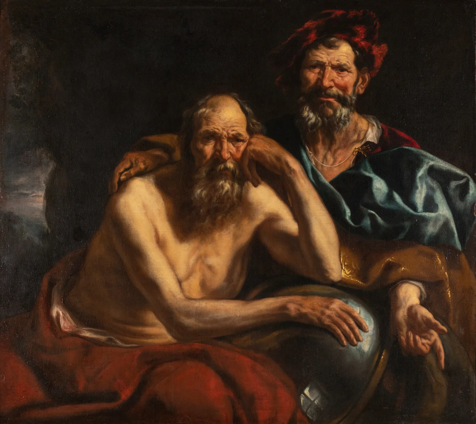 Democritus And Heraclitus 3 Wall Art by Jacob Jordaens - Canvas Print