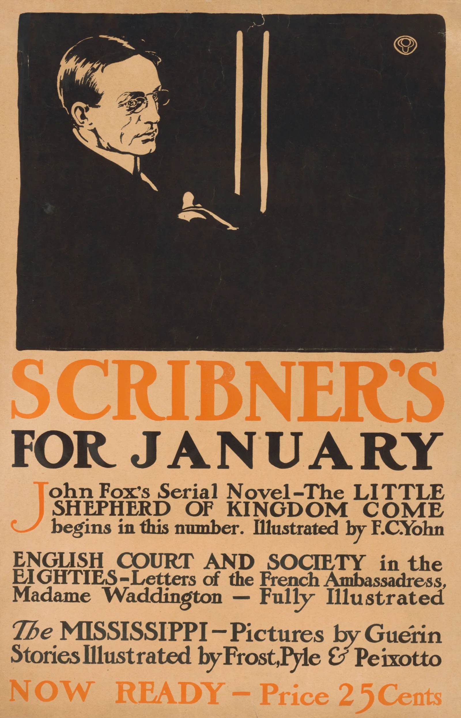 Scribners For January 2 Wall Art by Edward Penfield - Canvas Print