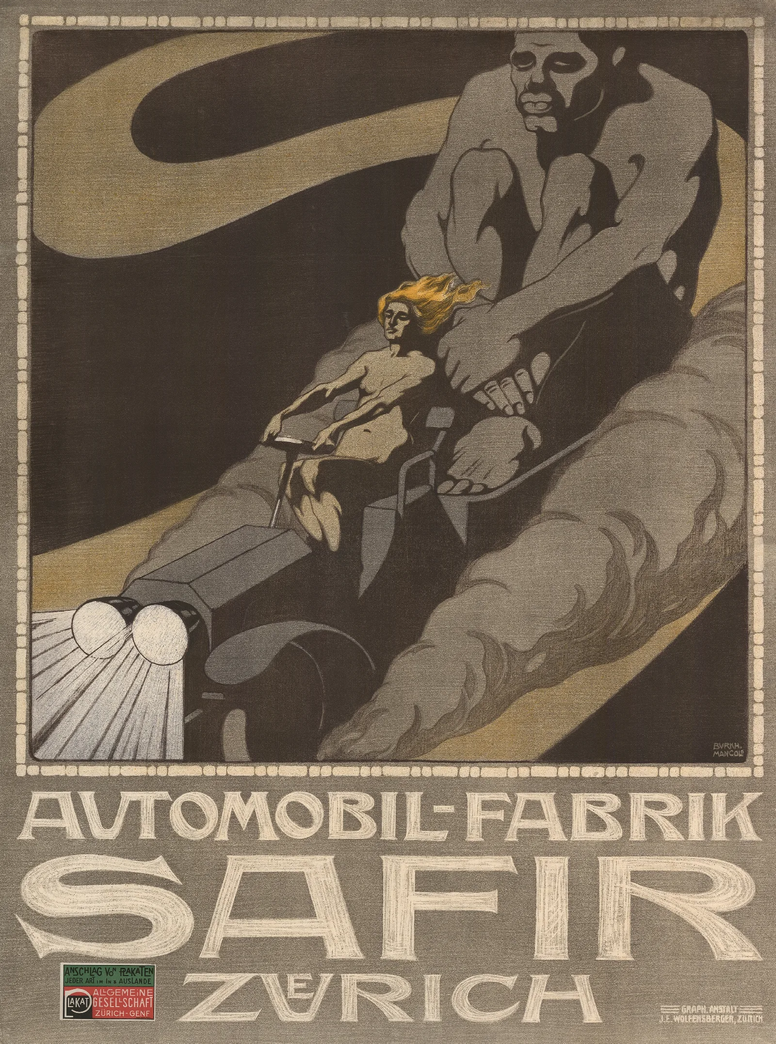 Automobil Fabrik Safir Zurich Wall Art by Burkhard Mangold - Canvas Print