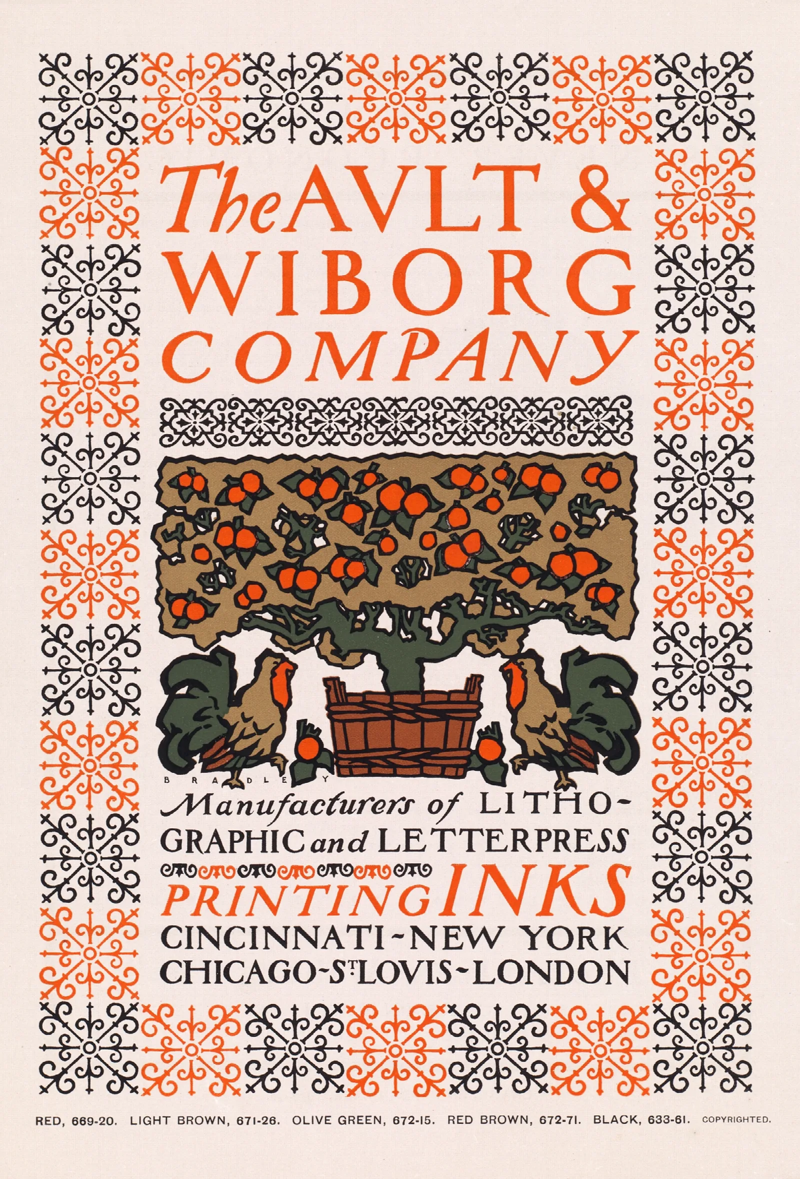 The Ault And Wiborg Company Wall Art by Will Bradley - Canvas Print
