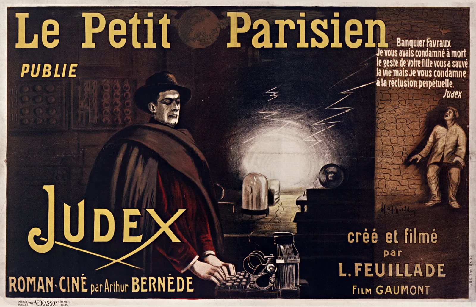 Le Petit Parisien Publie Judex Roman Cine Par Arthur Bernede Wall Art by Leonetto Cappiello - Canvas Print