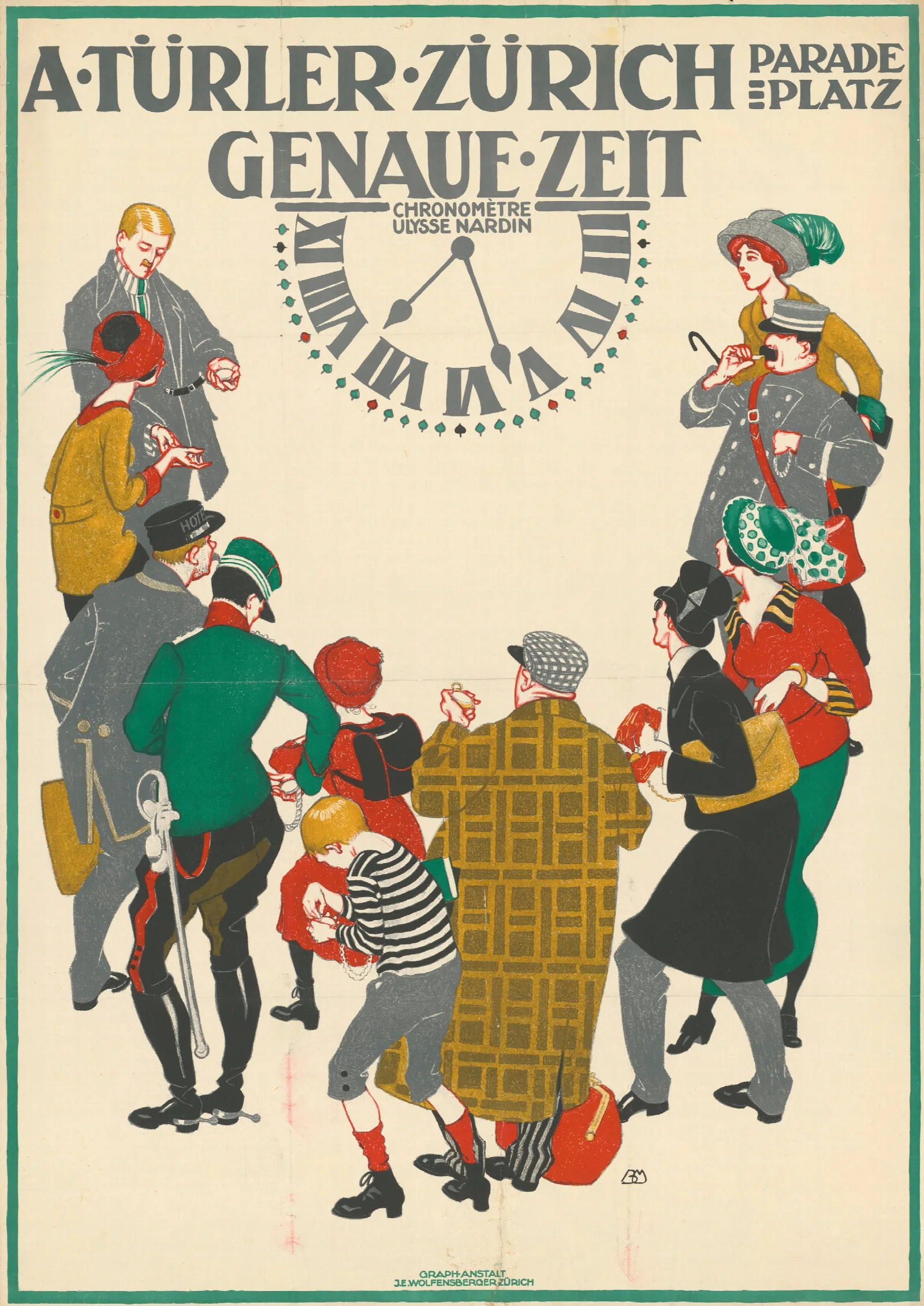 A Turler Zurich Genaue Zeit Chronometre Ulysse Nardin Wall Art by Burkhard Mangold - Canvas Print