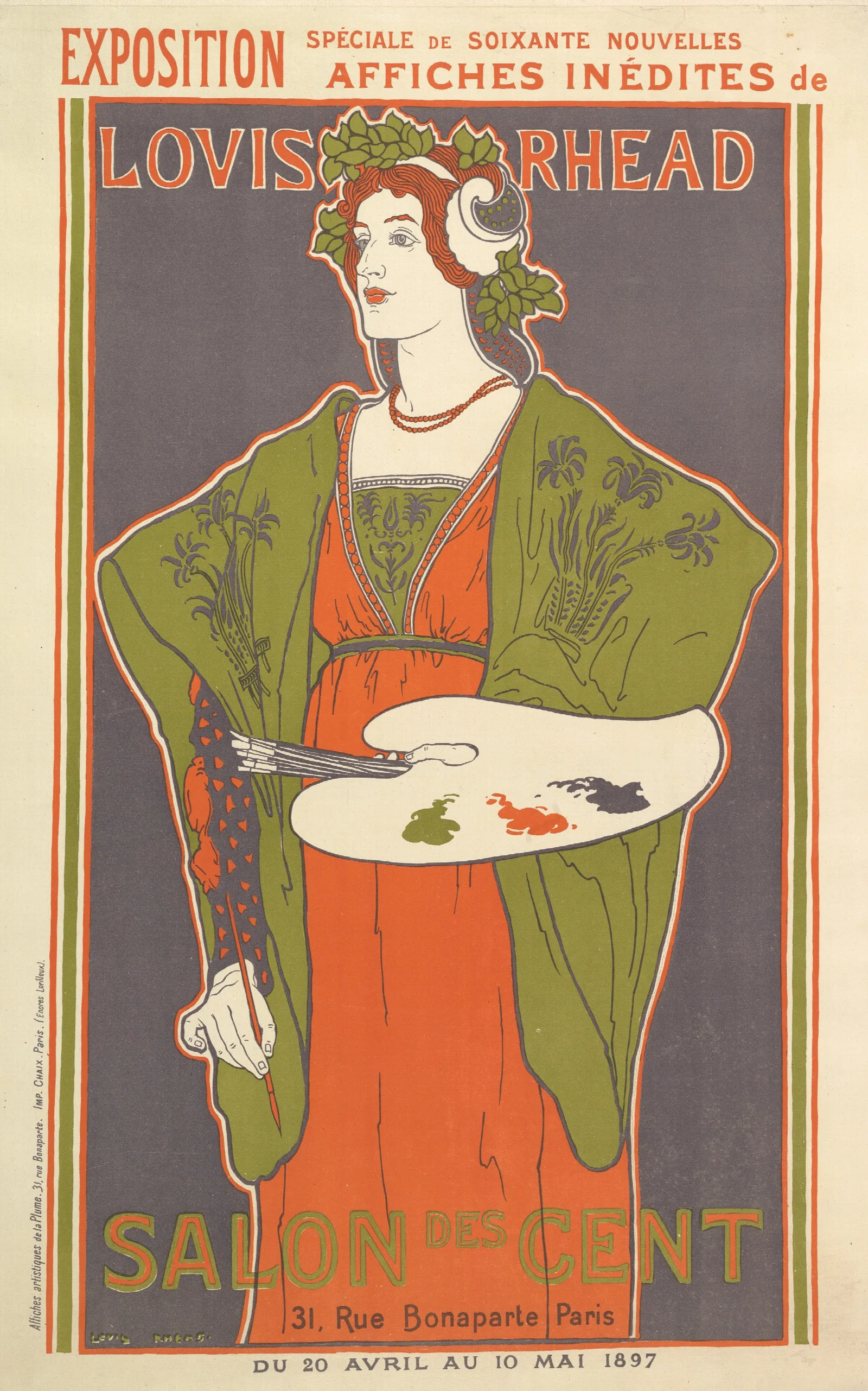 Salon Des Cent 2 Wall Art by Louis Rhead - Canvas Print