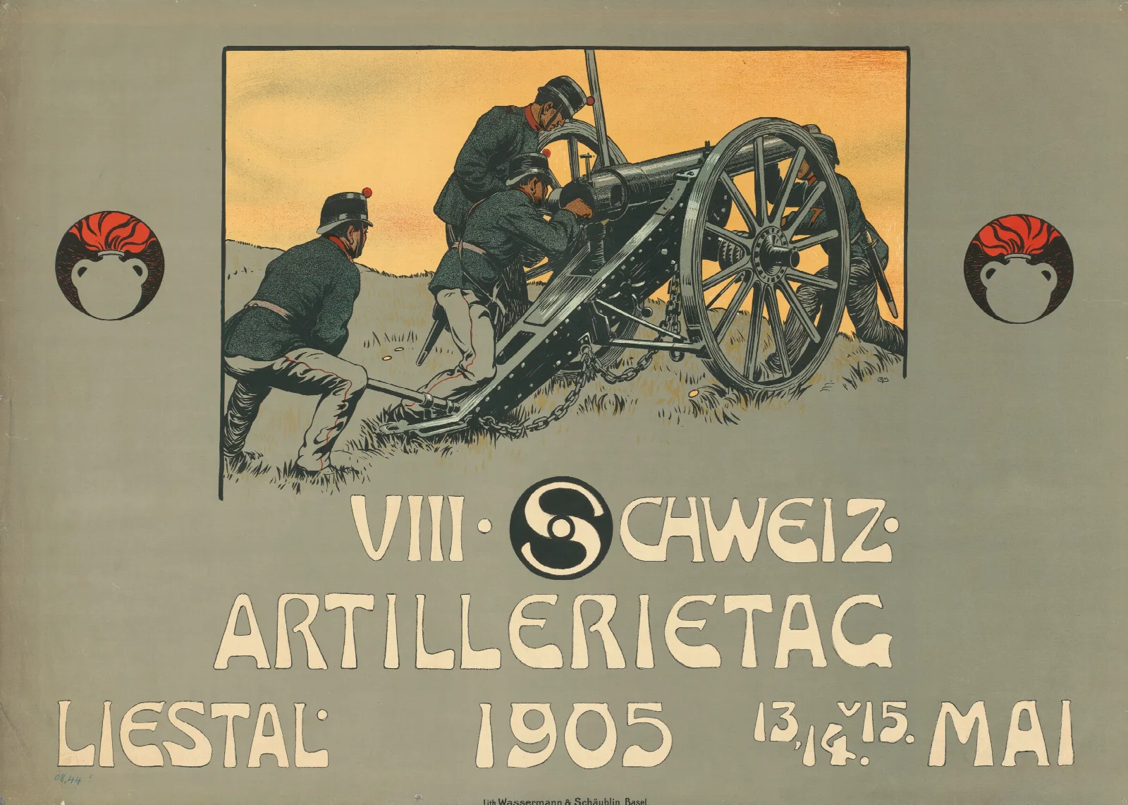 Viii Schweiz Artillerietage 1905 Wall Art by Burkhard Mangold - Canvas Print