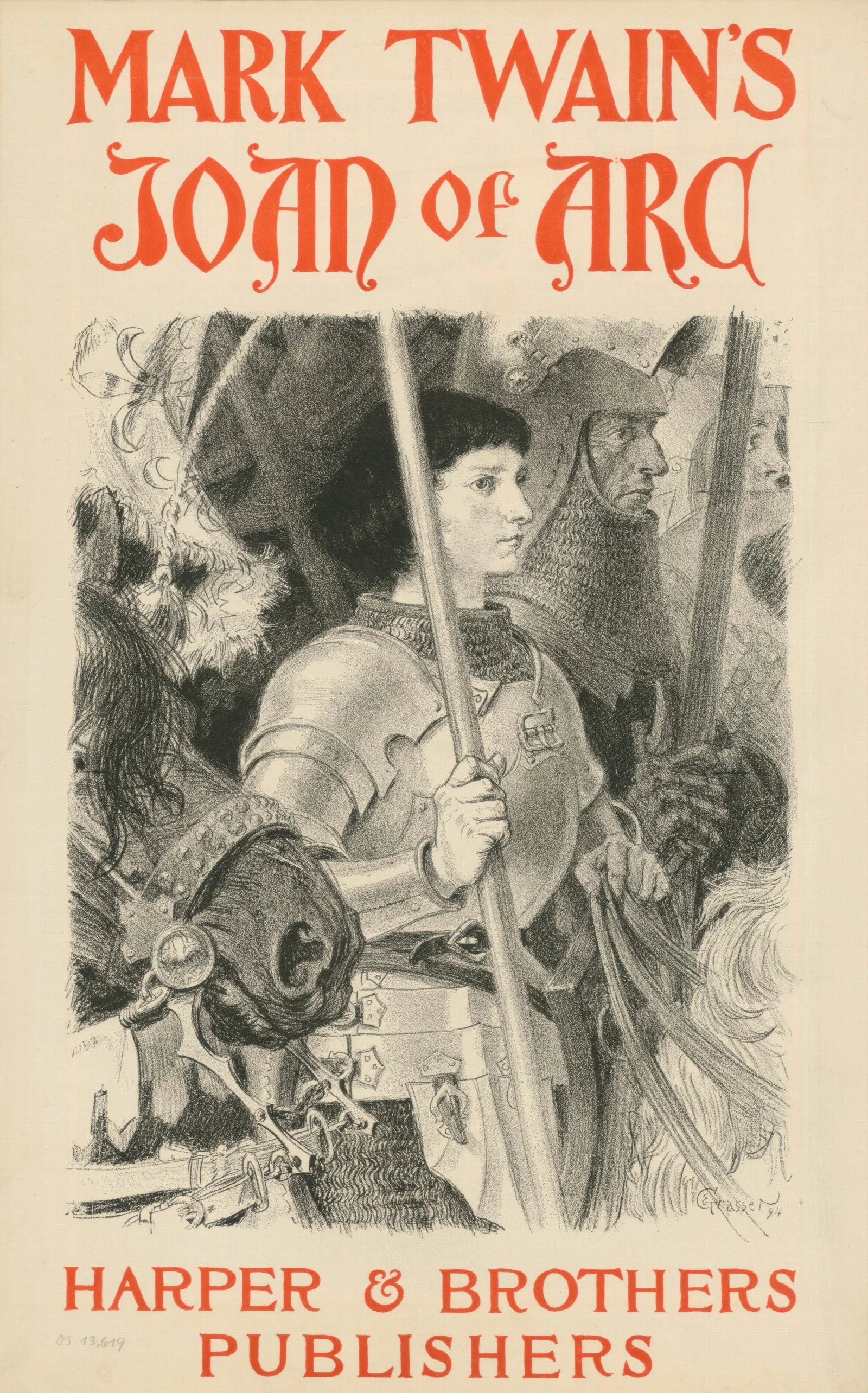 Mark Twains Joan Of Arc 2 Wall Art by Eugène Grasset - Canvas Print