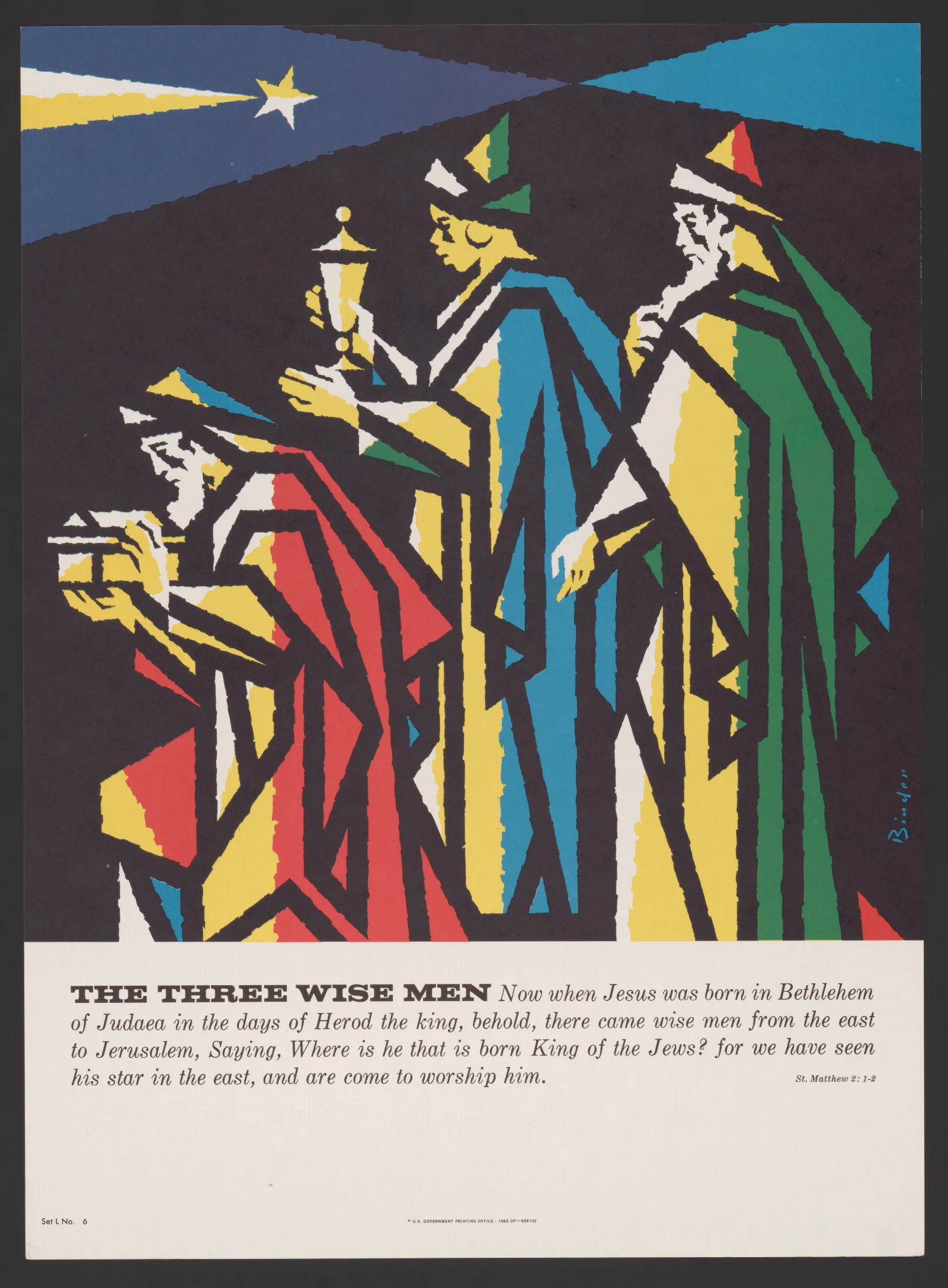 The Three Wise Men Wall Art by Joseph Binder - Canvas Print
