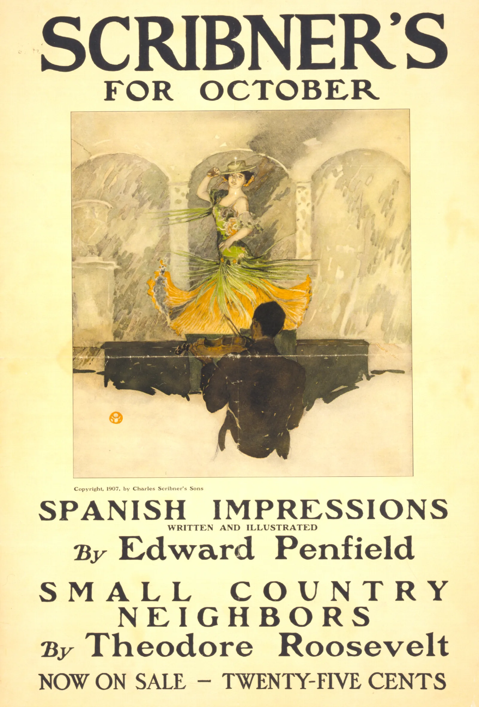 Scribners For October 2 Wall Art by Edward Penfield - Canvas Print