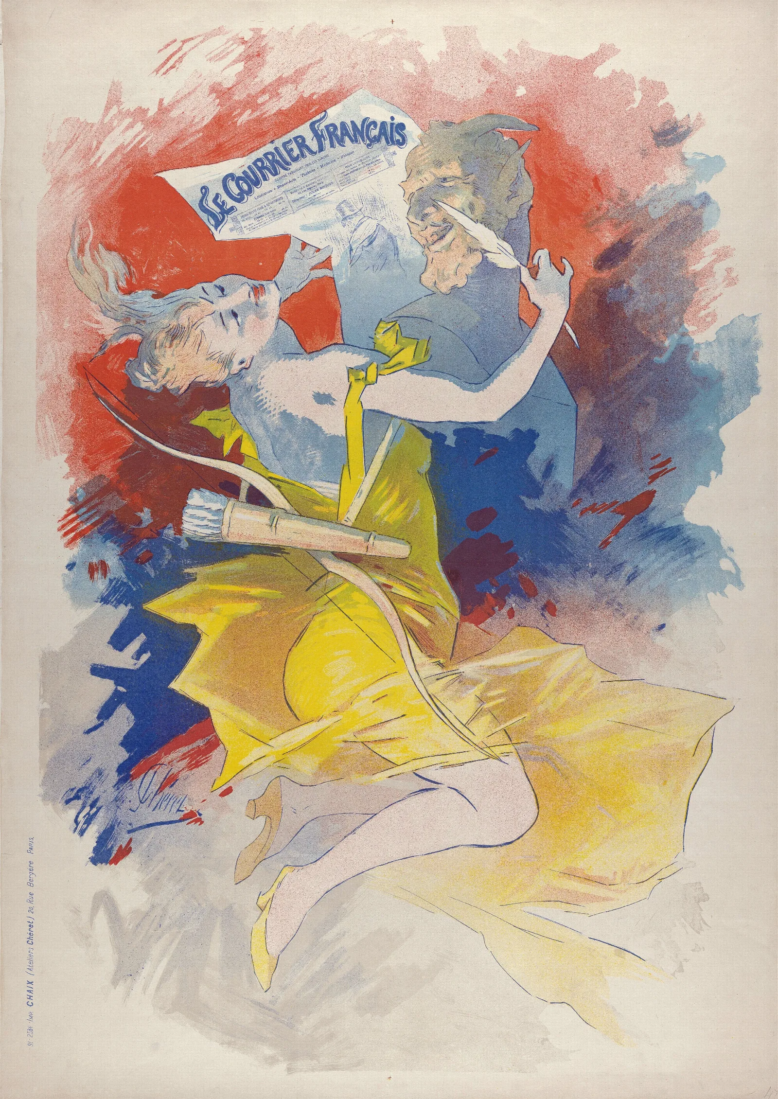 Courrier Francais Wall Art by Jules Chéret - Canvas Print