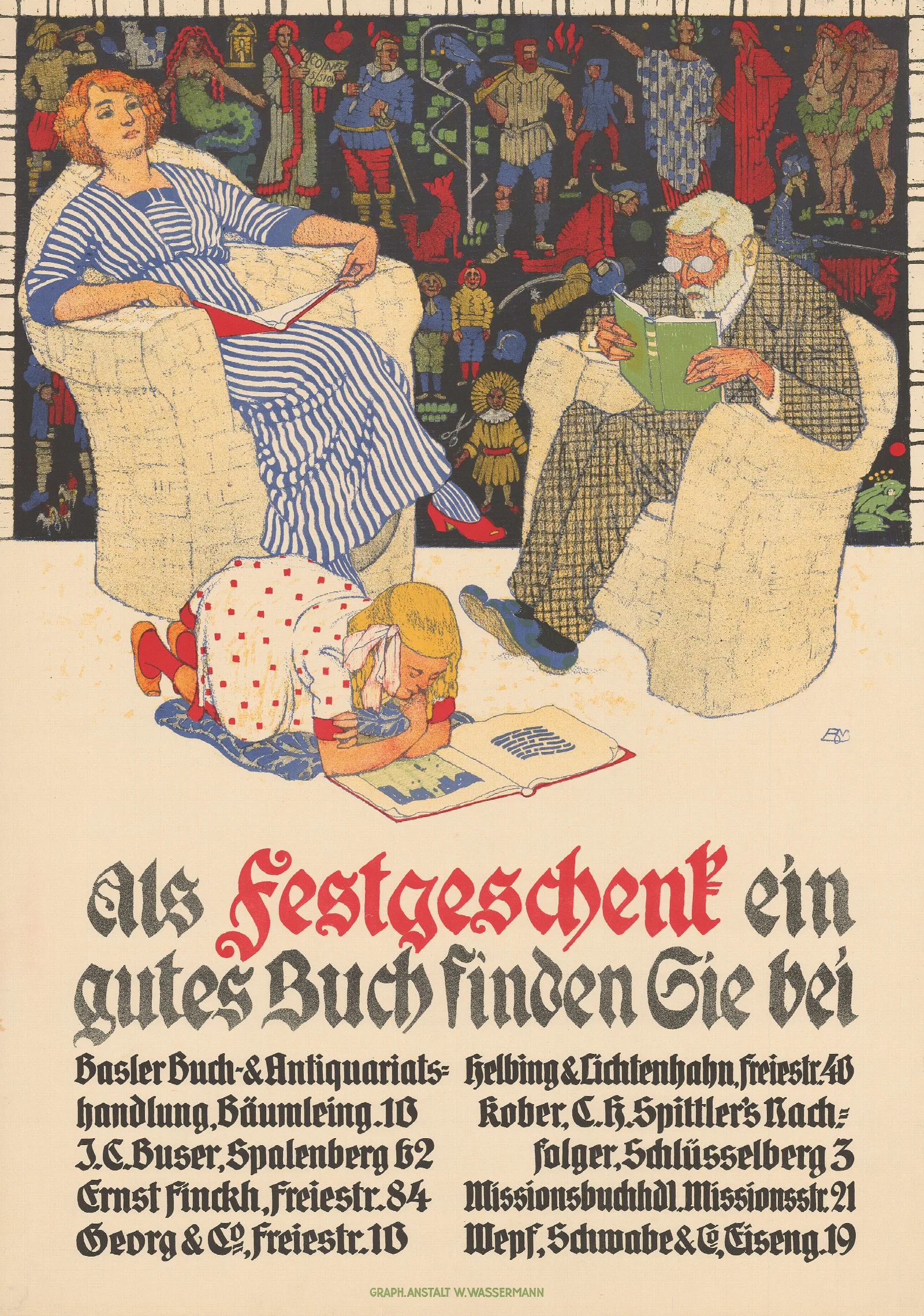 Als Festgeschenk Ein Gutes Buch Wall Art by Burkhard Mangold - Canvas Print