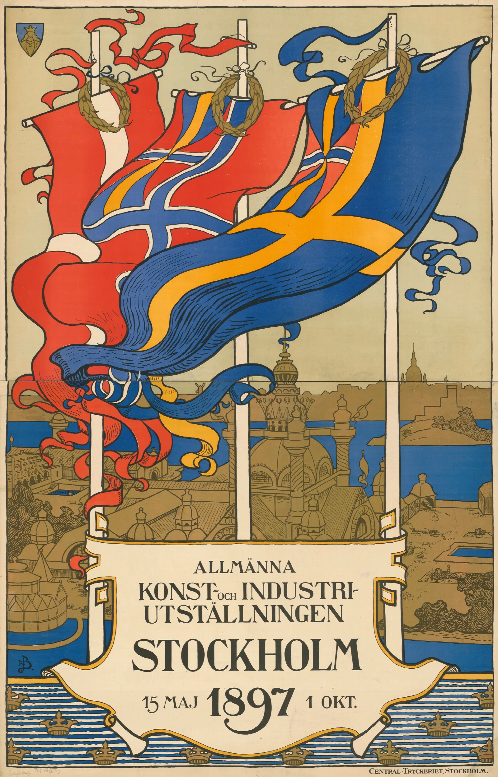Allmanna Konst Och Industrie Utstallningen Stockholm 1897 Wall Art by Richard Bergh - Canvas Print