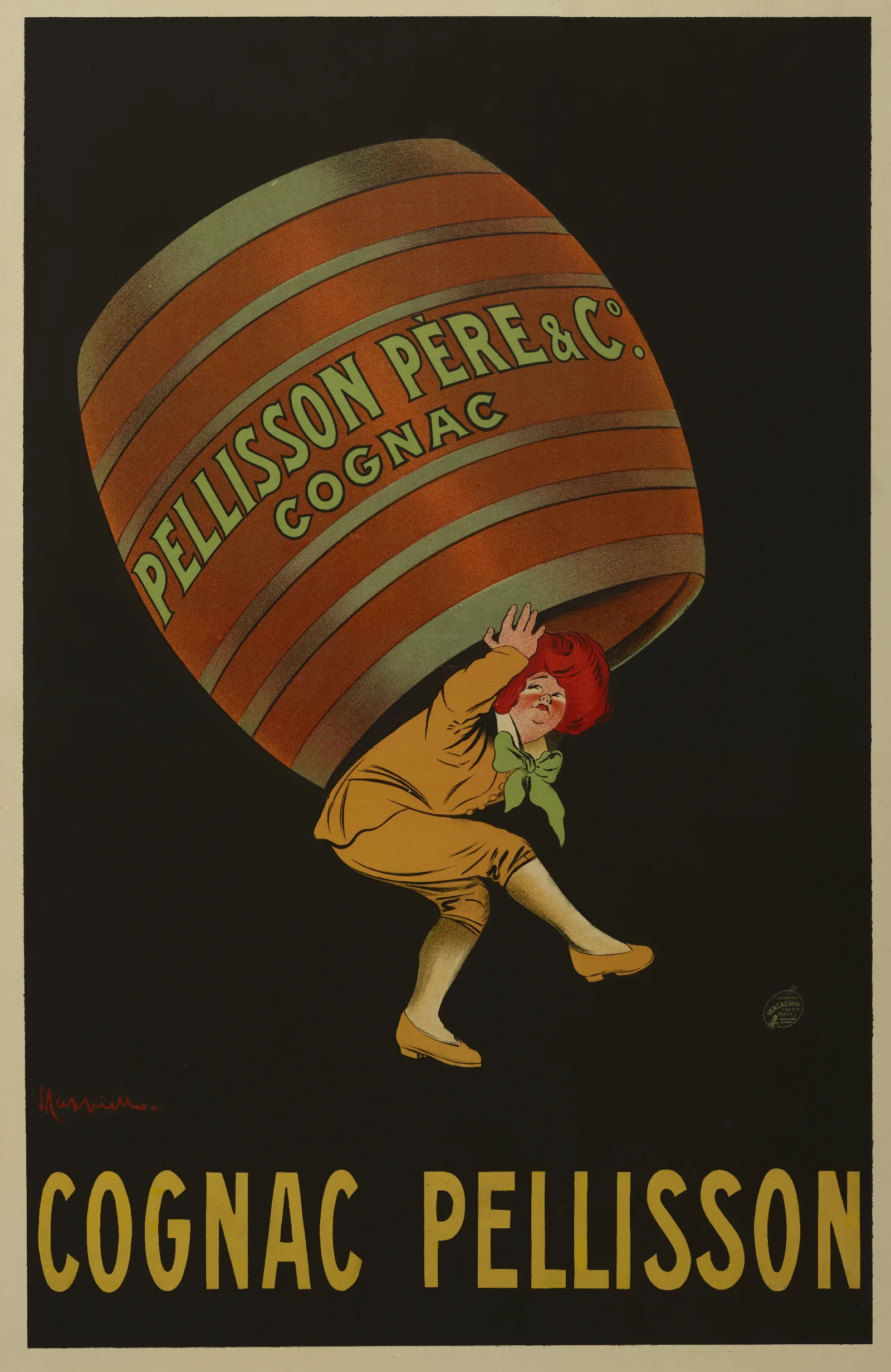 Pellisson Pere Et Cie Cognac Wall Art by Leonetto Cappiello - Canvas Print
