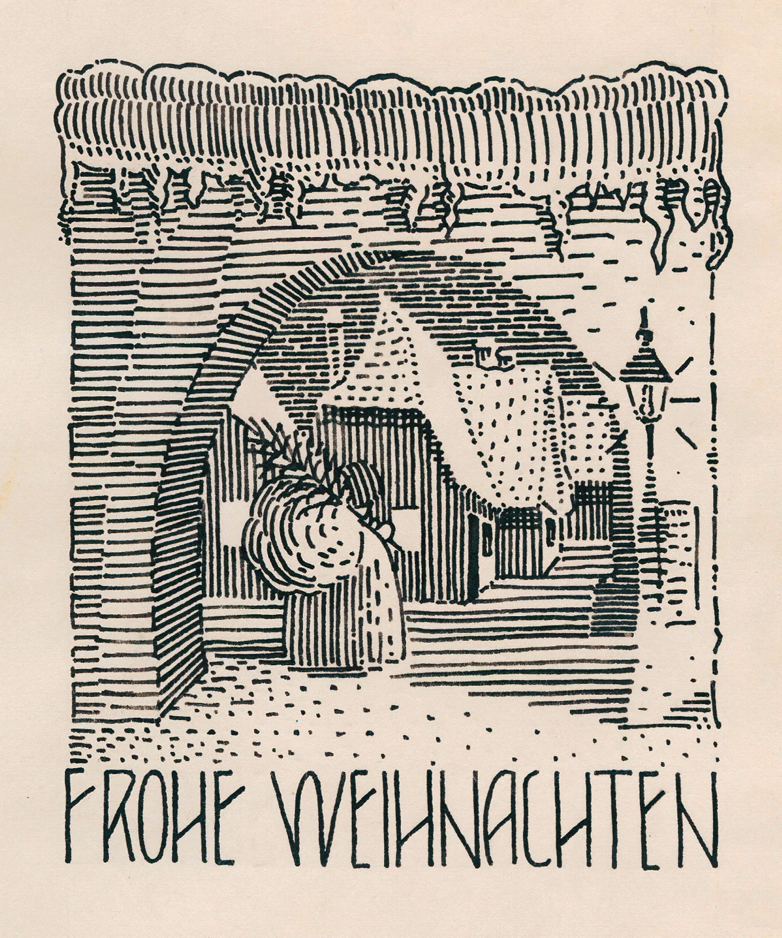 Frohe Weihnachten Wall Art by Karl Wiener - Canvas Print