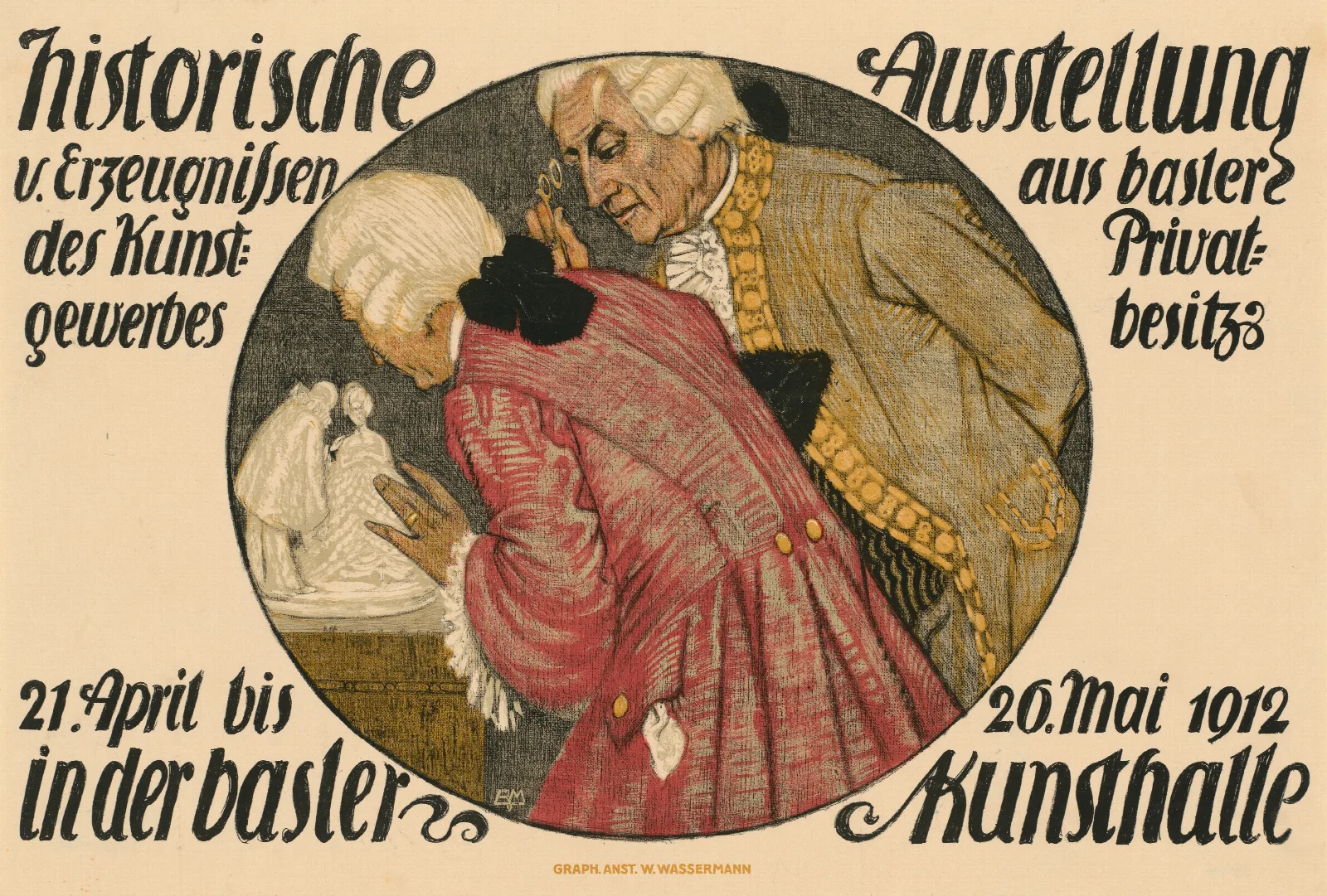 Kunsthalle Basel Historische Ausstellung Kunstgewerbe Aus Privatbesitz Wall Art by Burkhard Mangold - Canvas Print