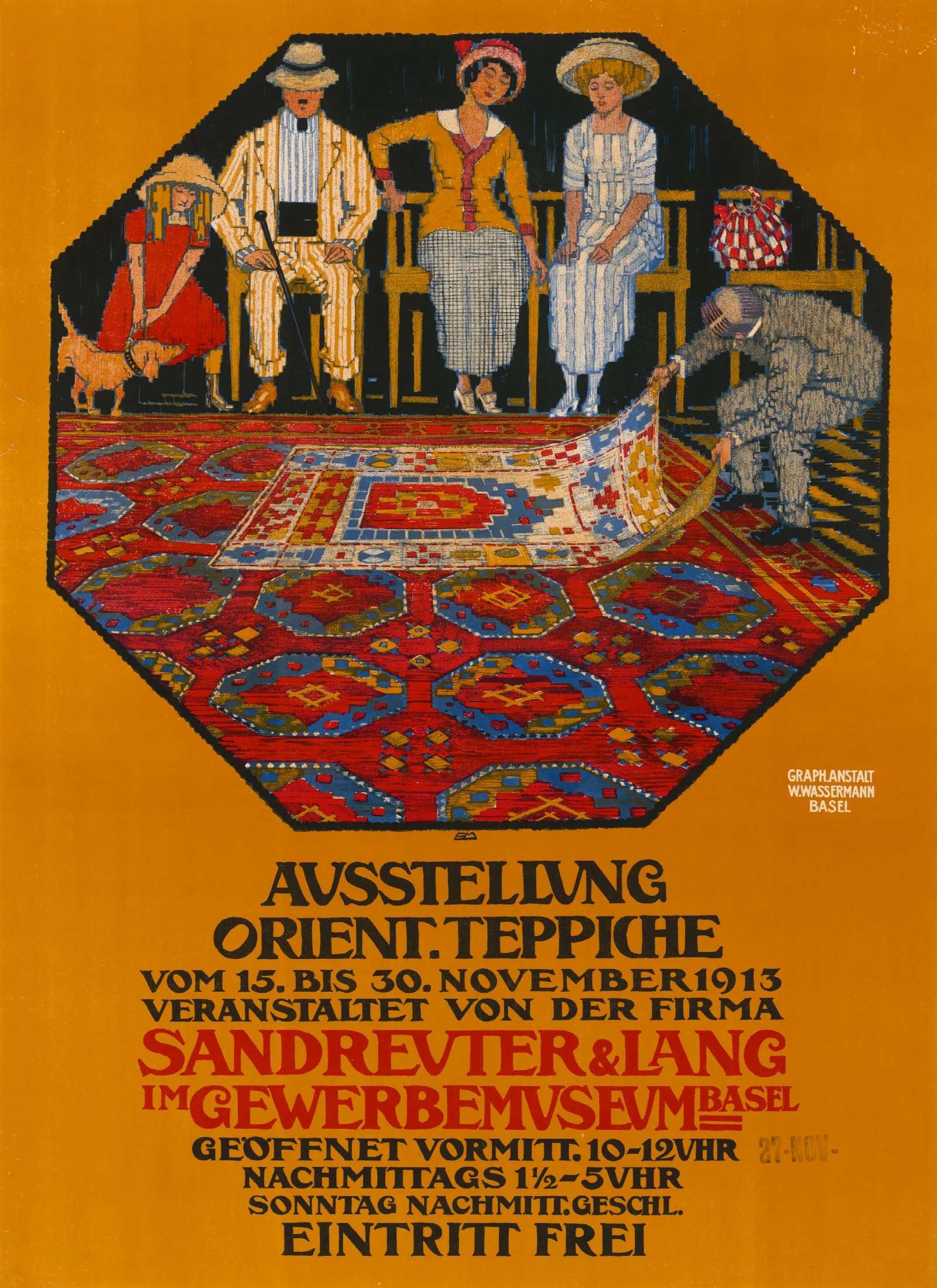 Ausstellung Orient Teppiche Sandreuter Lang Im Gewerbemuseum Basel Wall Art by Burkhard Mangold - Canvas Print