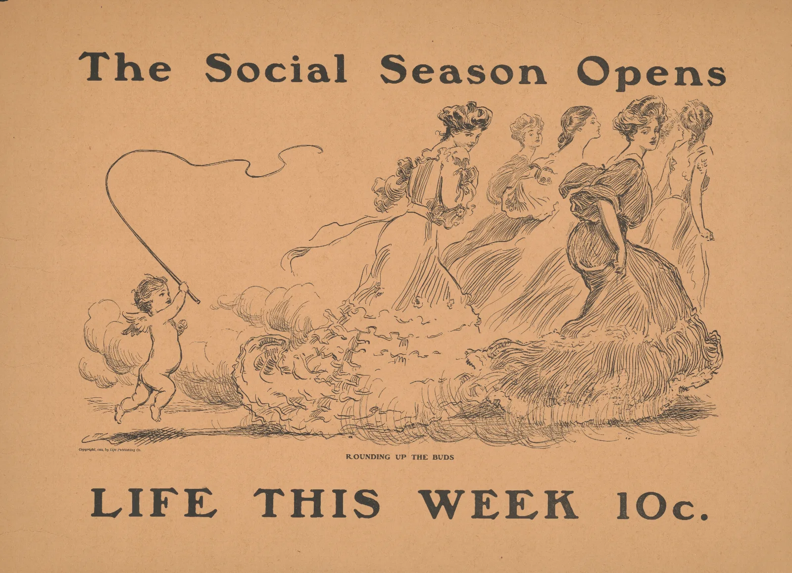 The Social Season Opens Life This Week 10 Cents Wall Art by Charles Dana Gibson - Canvas Print