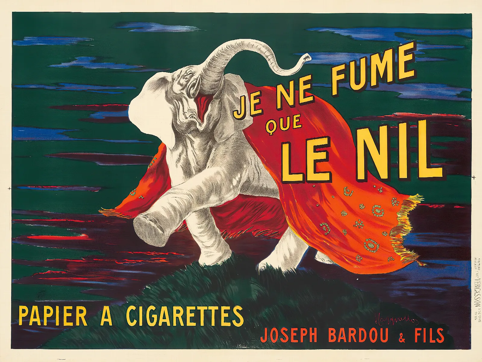 Je Ne Fume Que Le Nil Wall Art by Leonetto Cappiello - Canvas Print