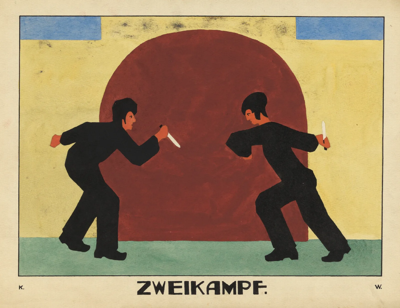 Zweikampf Wall Art by Karl Wiener - Canvas Print