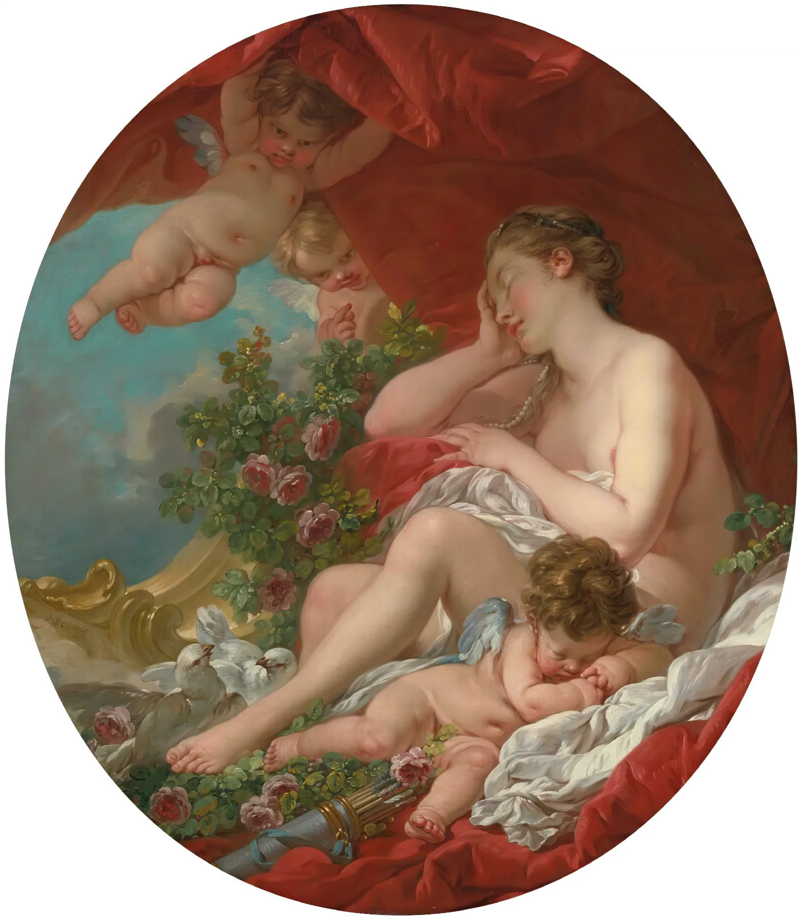 The Sleep Of Venus Wall Art by François Boucher - Canvas Print