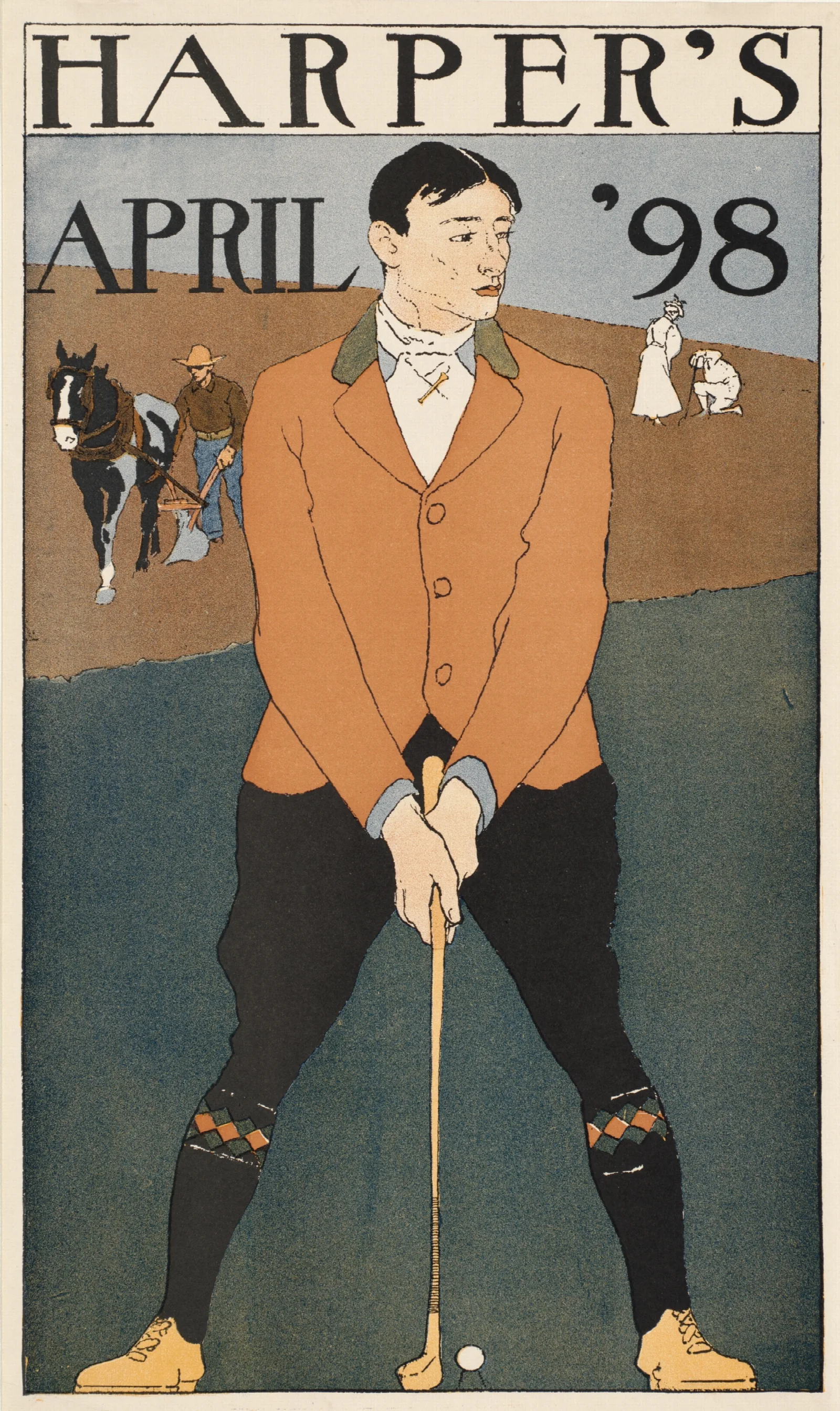 Harpers April 98 Wall Art by Edward Penfield - Canvas Print