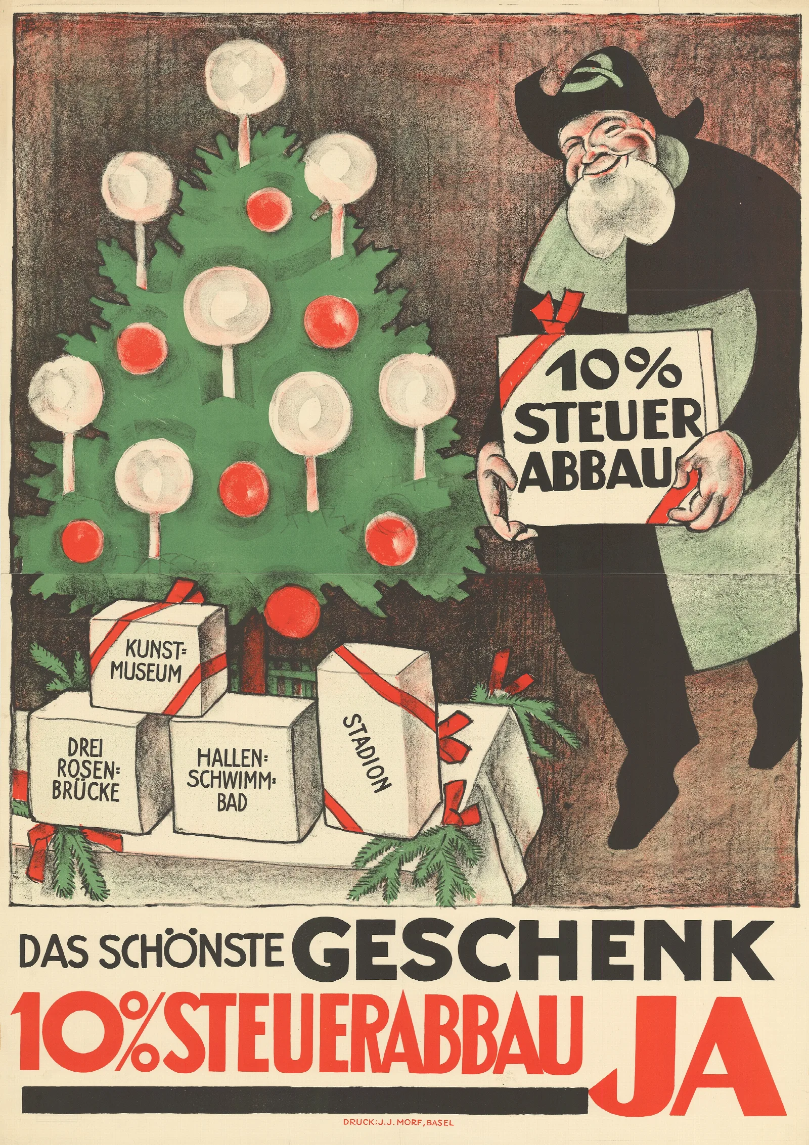 Das Schonste Geschenk 10 Steuerabbau Ja Wall Art by Otto Plattner - Canvas Print