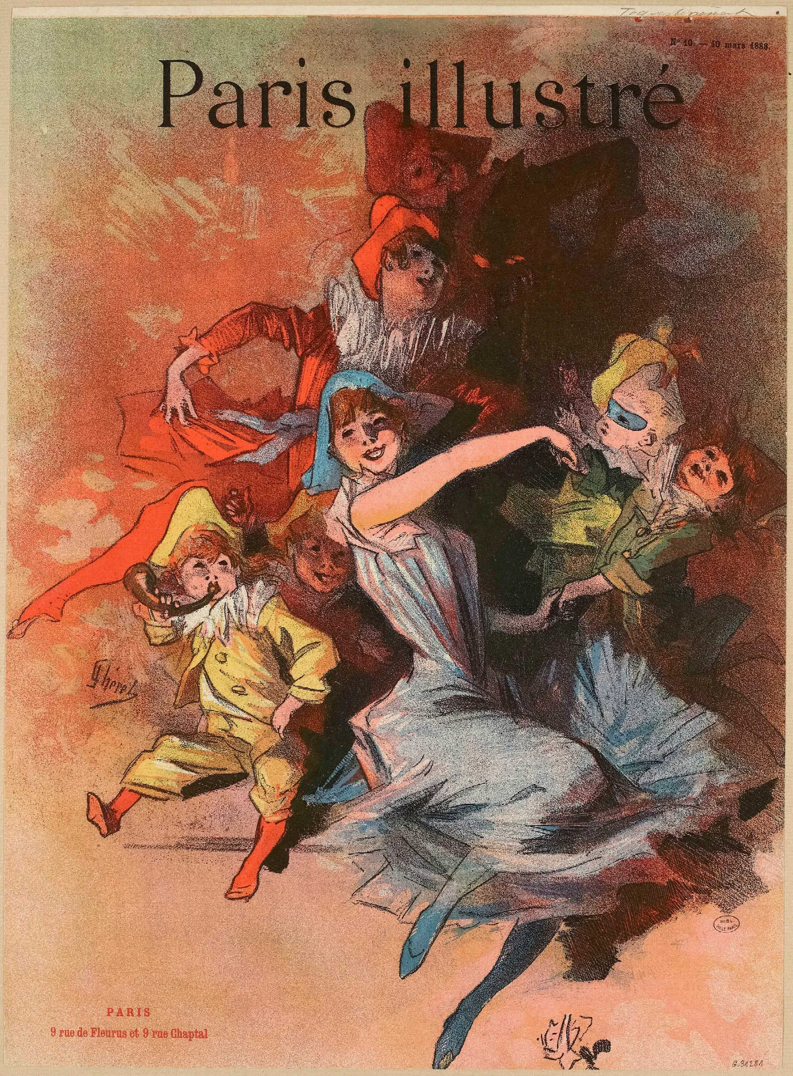 Paris Illustre Wall Art by Jules Chéret - Canvas Print