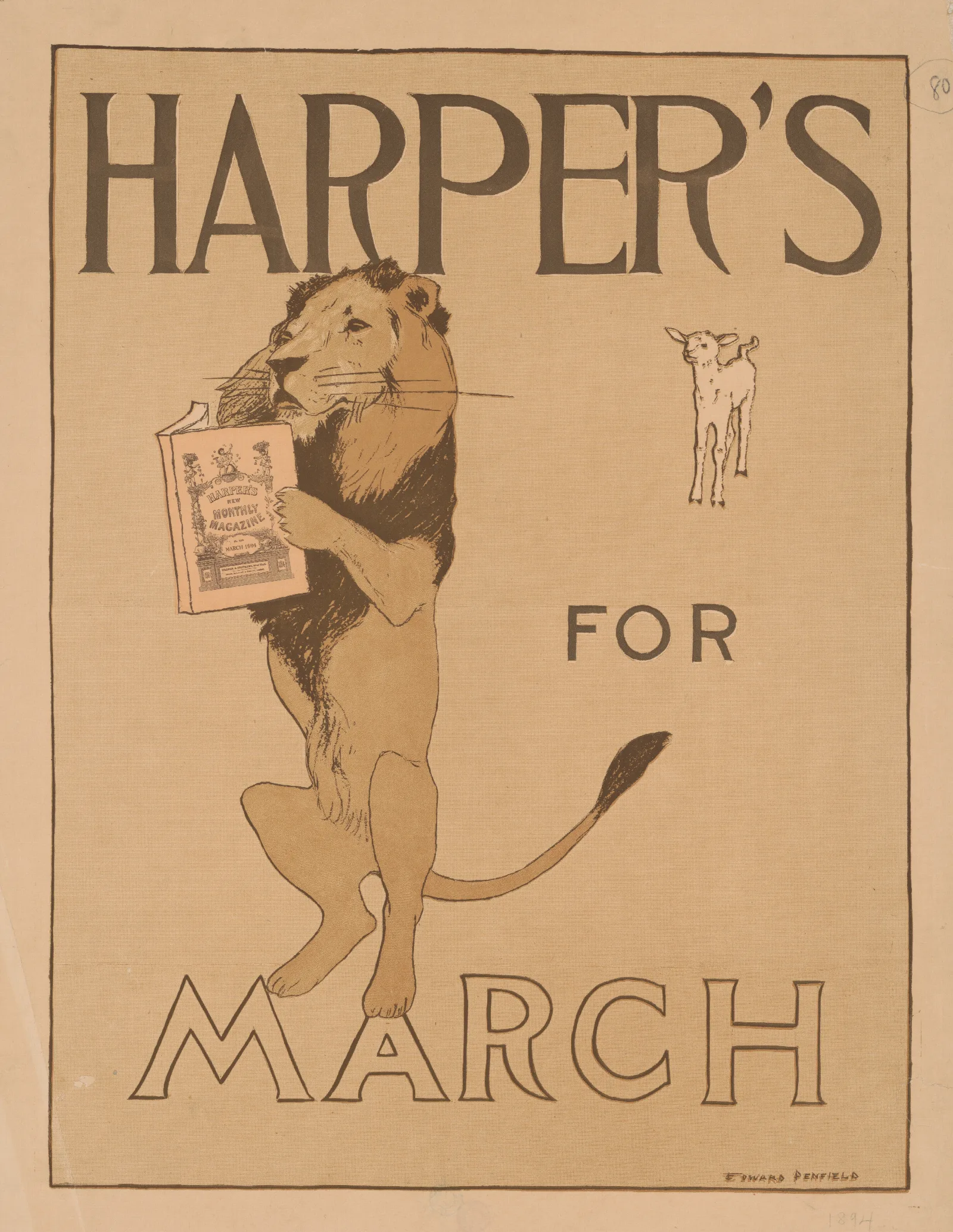 Harpers For March Wall Art by Edward Penfield - Canvas Print