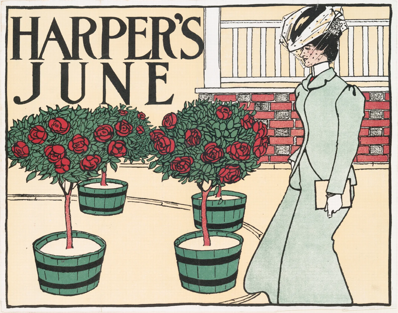Harpers June Wall Art by Edward Penfield - Canvas Print