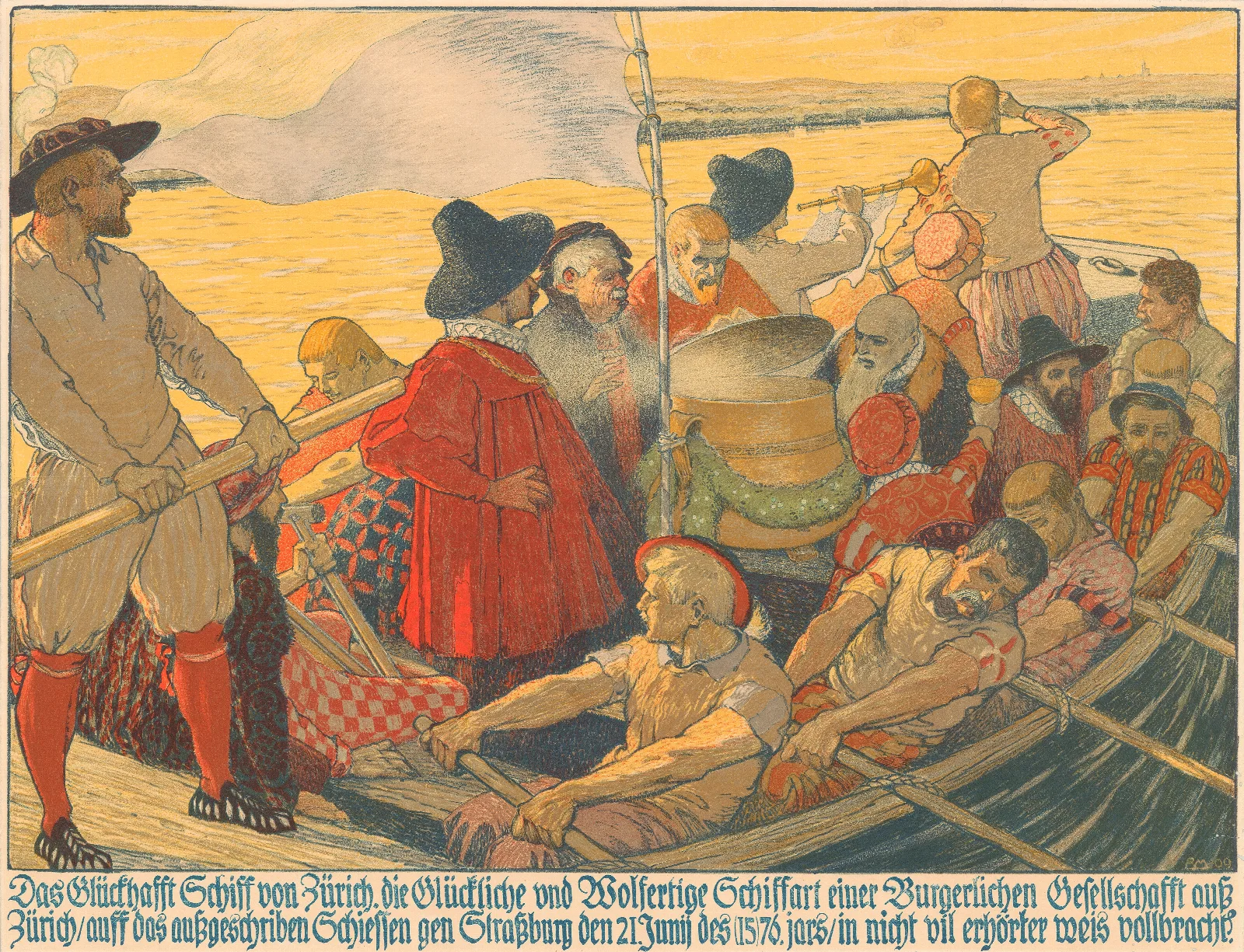 Das Gluckhafft Schiff Von Zurich Wall Art by Burkhard Mangold - Canvas Print