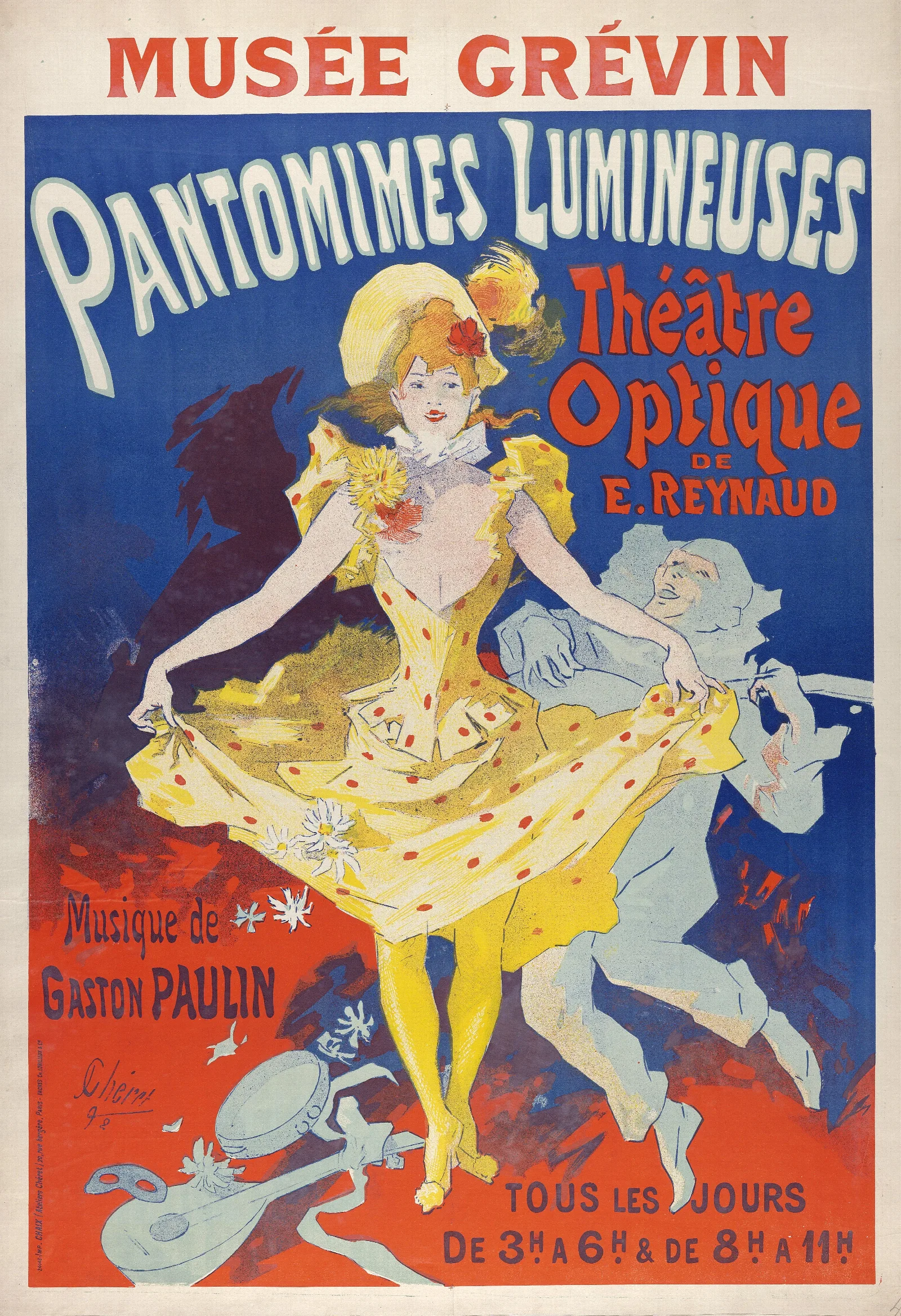 Pantomimes Lumineuses Wall Art by Jules Chéret - Canvas Print