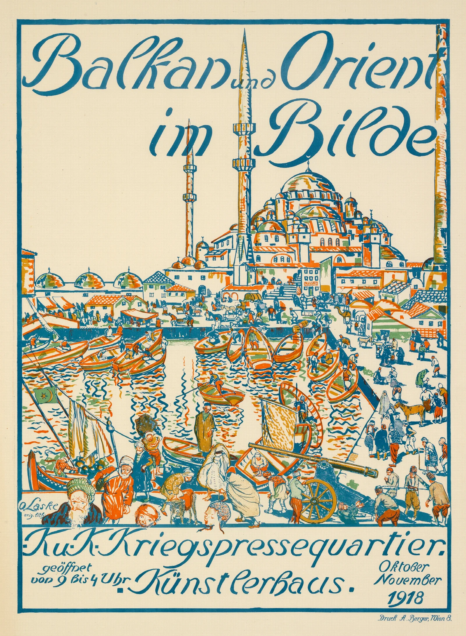 Plakat Der Ausstellung Balkan Und Orient Im Bilde Im Kunstlerhaus In Wien Wall Art by Oskar Laske - Canvas Print