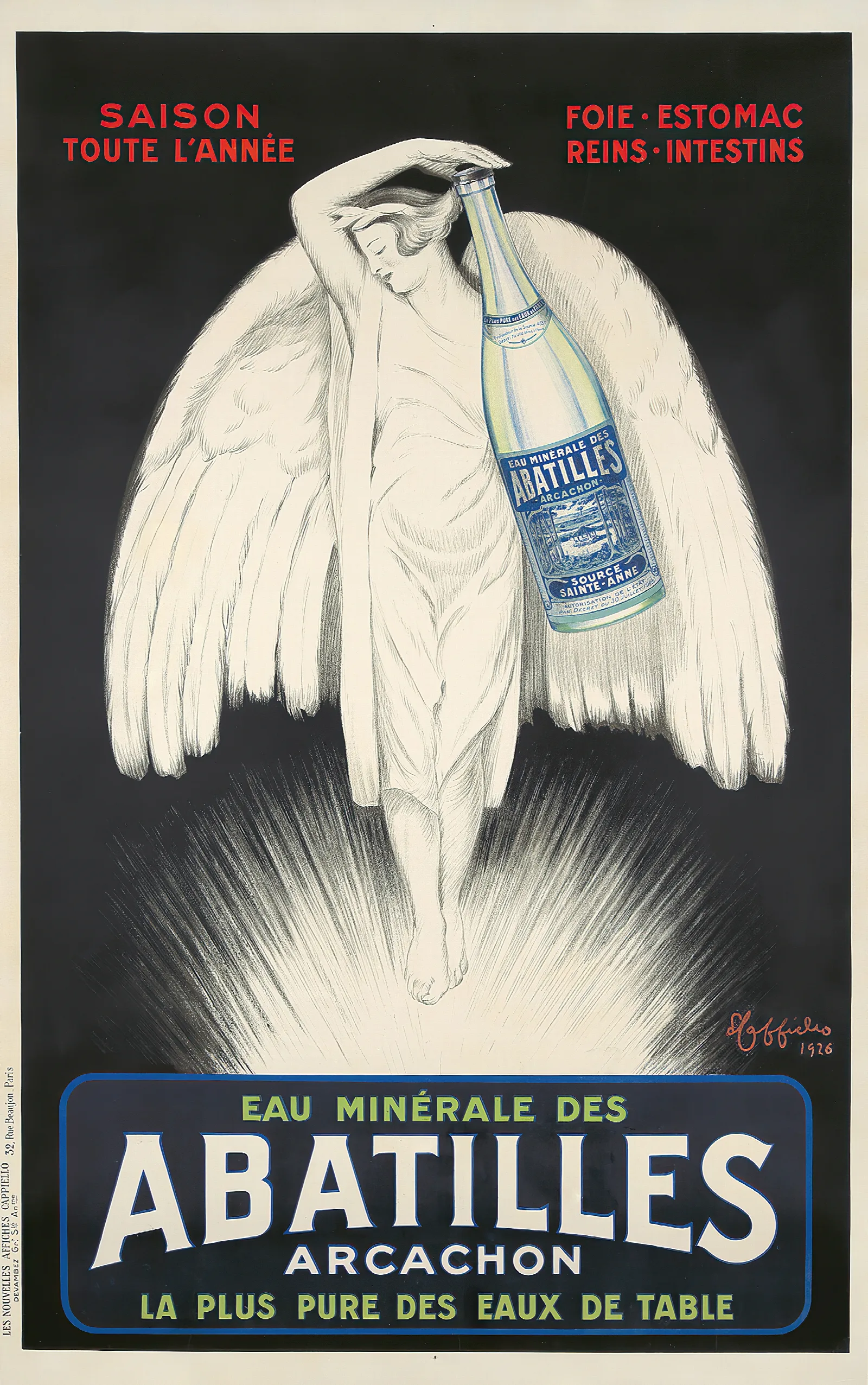 Eau Minerale Des Abatilles Wall Art by Leonetto Cappiello - Canvas Print