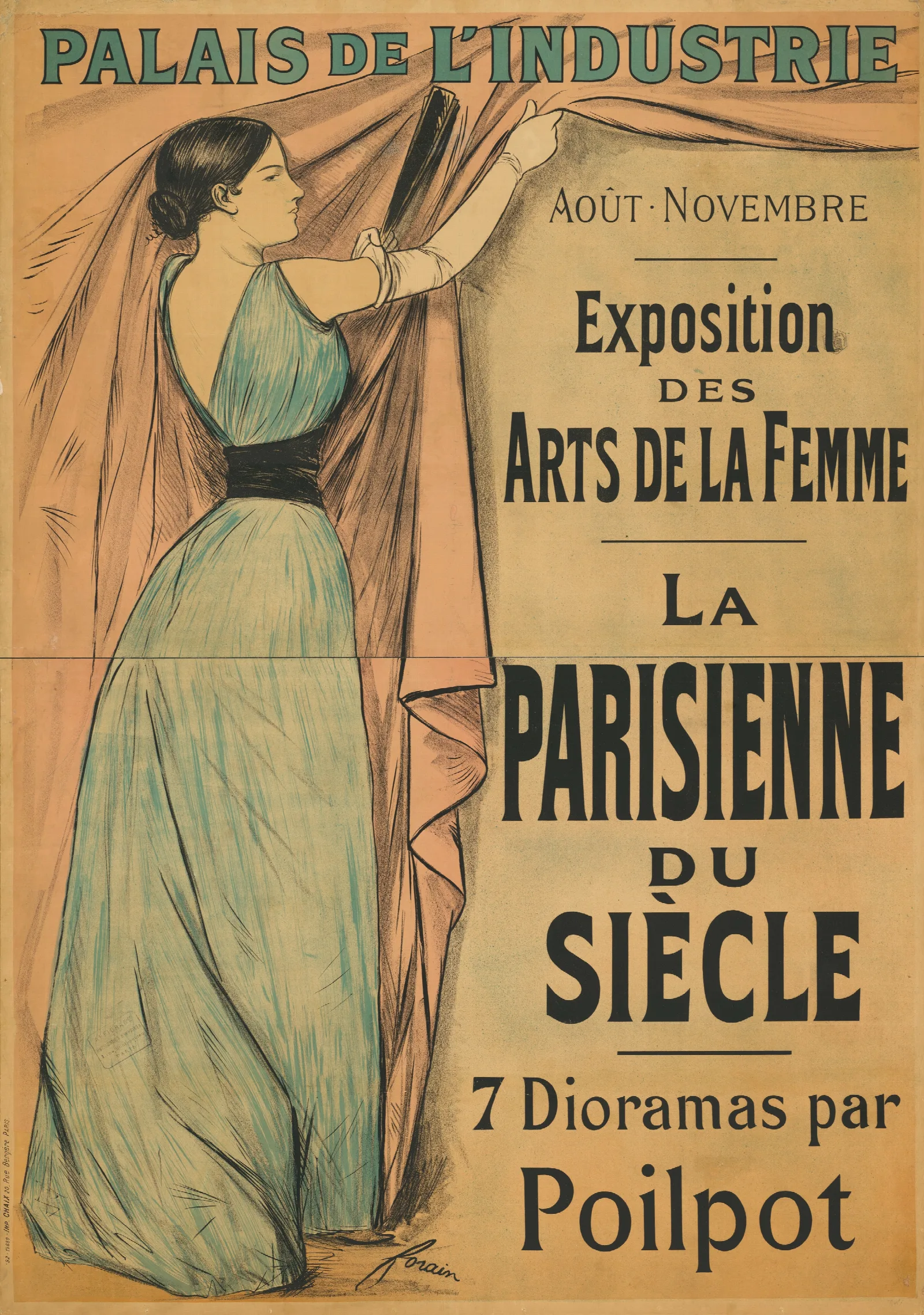 Exposition Des Arts De La Femme Au Palais De Lindustrie La Parisienne Du Siecle Wall Art by Jean-Louis Forain - Canvas Print