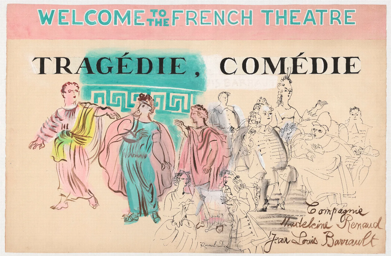 Tragedie Comedie Wall Art by Raoul Dufy - Canvas Print